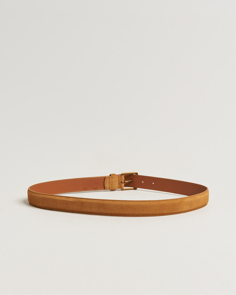 Anderson's Suede 3,5 cm Belt Beige at CareOfCarl.com
