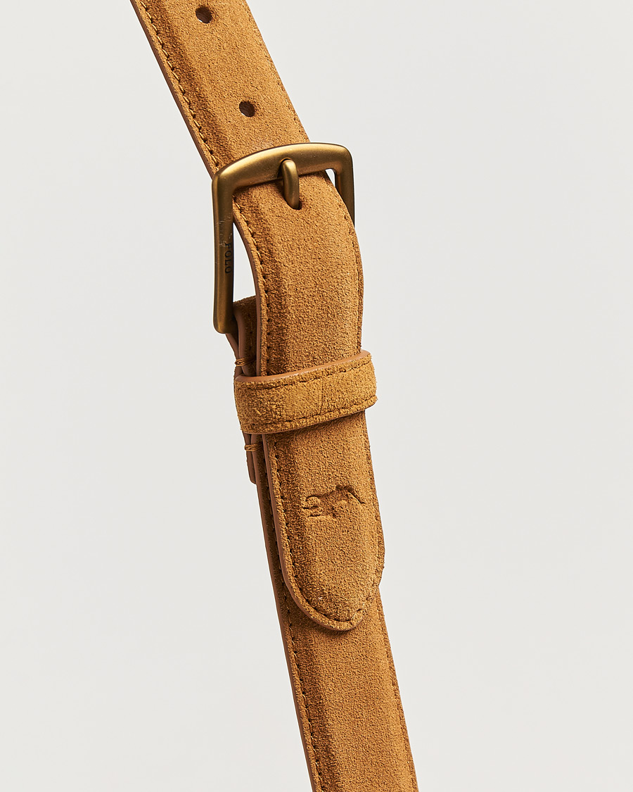 Men | Belts | Polo Ralph Lauren | Suede Belt Tan