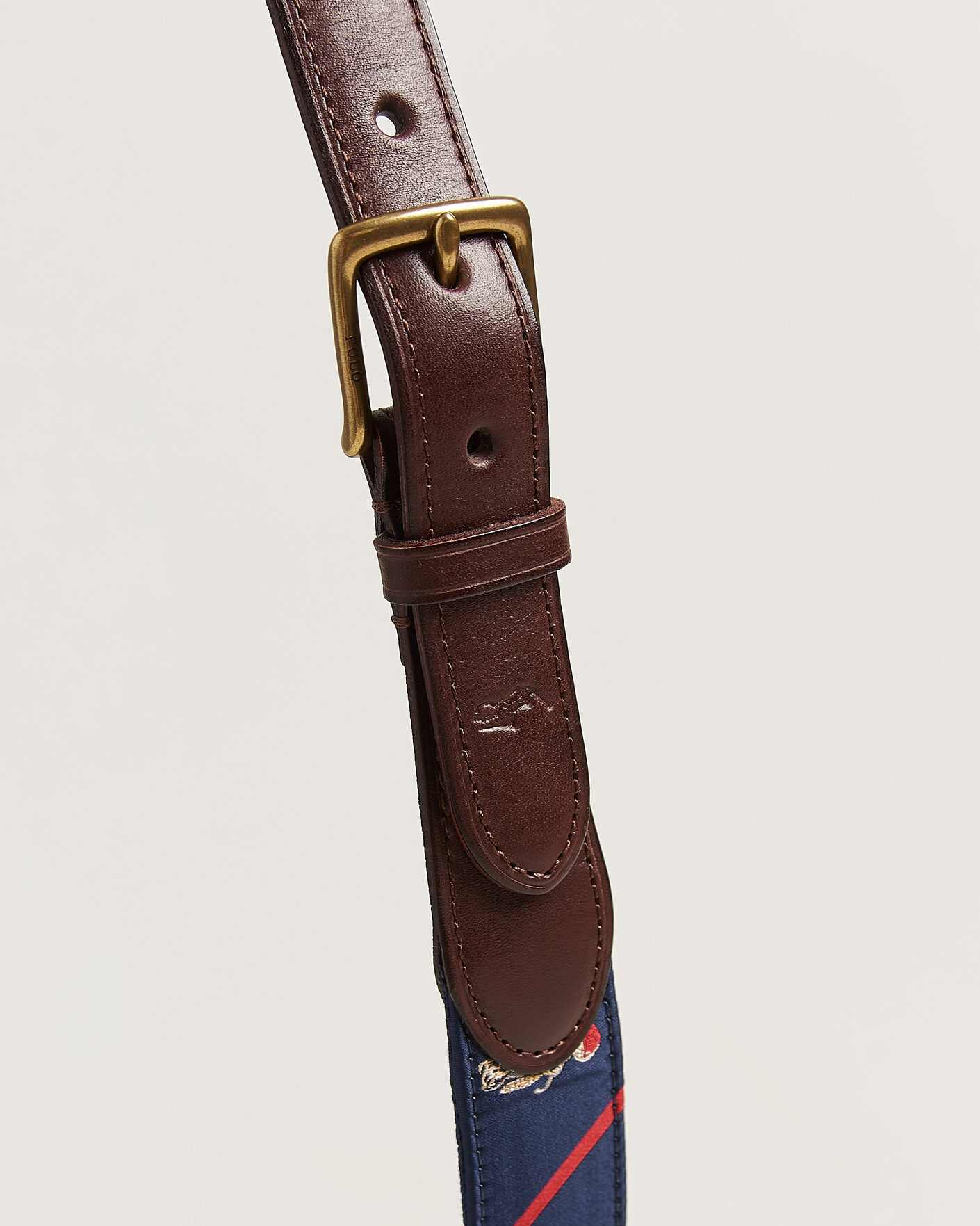 Men | Belts | Polo Ralph Lauren | Leather Bear Belt Navy Multi