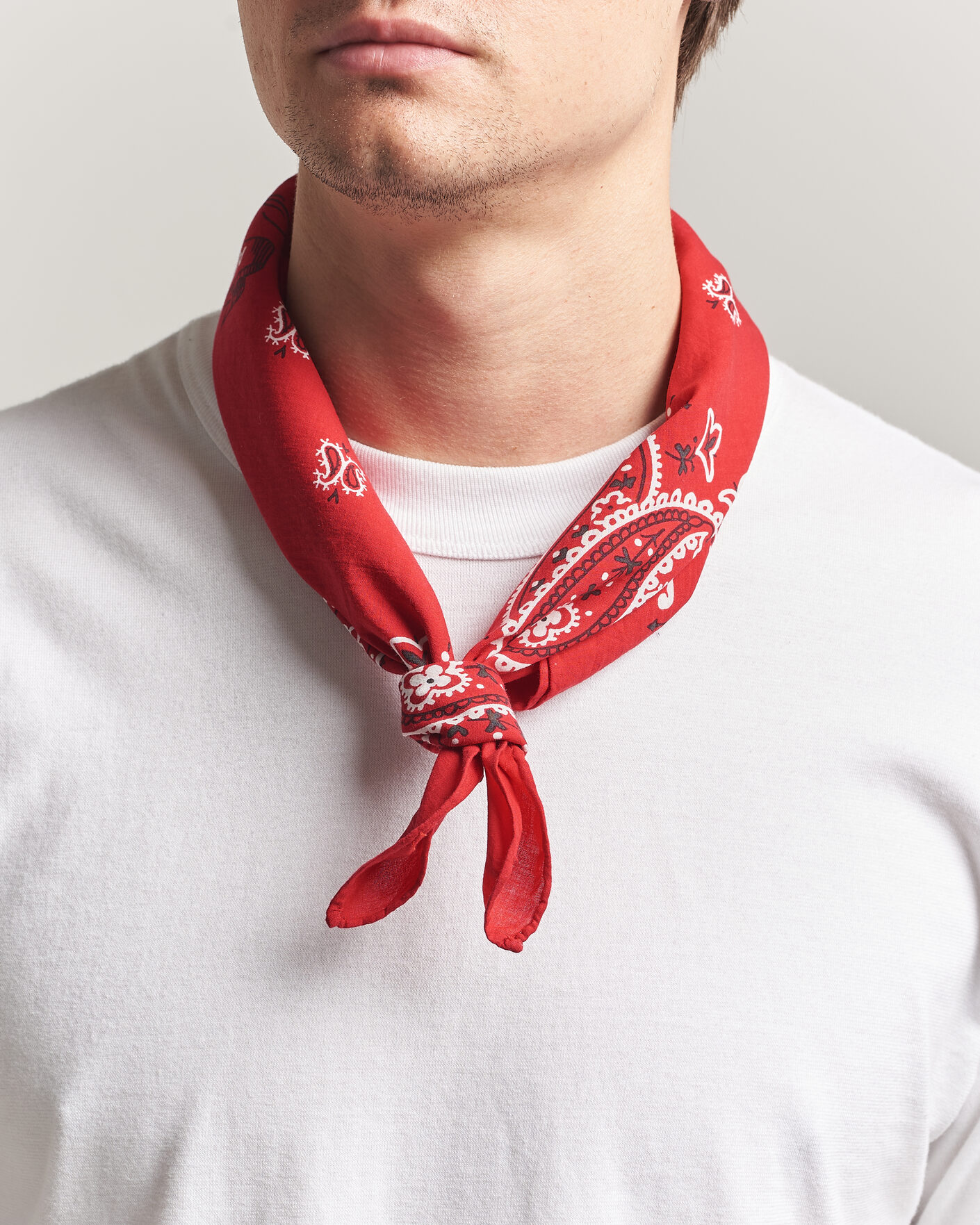 Men | Dress Scarves | Polo Ralph Lauren | Cotton Printed Bandana Red/White