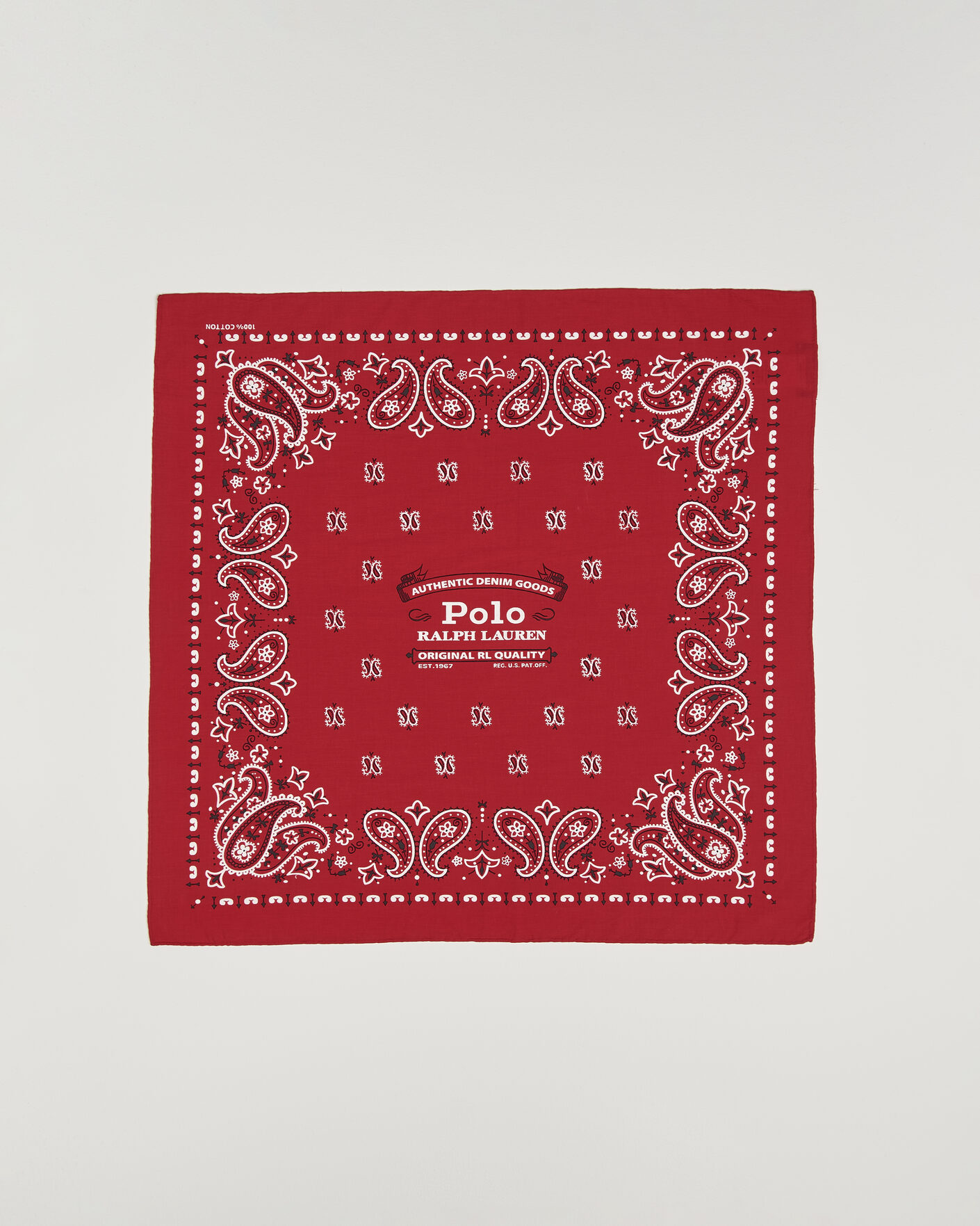 Men | Dress Scarves | Polo Ralph Lauren | Cotton Printed Bandana Red/White