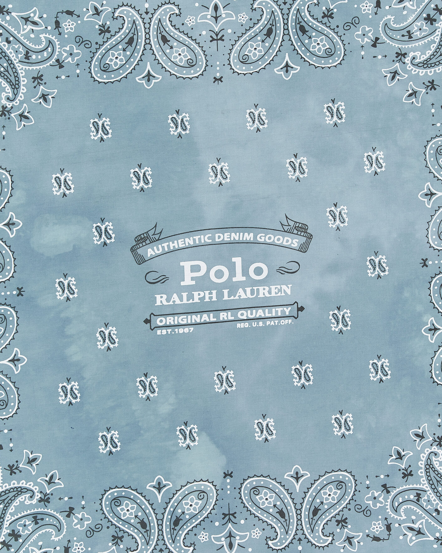 Men | Dress Scarves | Polo Ralph Lauren | Cotton Printed Bandana Vessle Blue