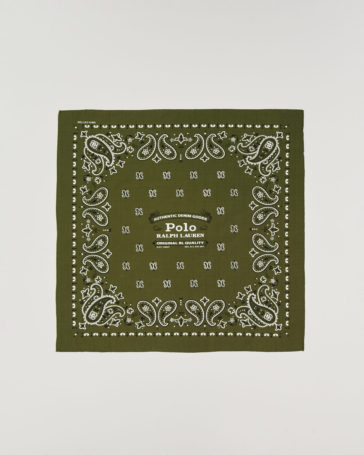 Men | Dress Scarves | Polo Ralph Lauren | Cotton Printed Bandana Supply Olive