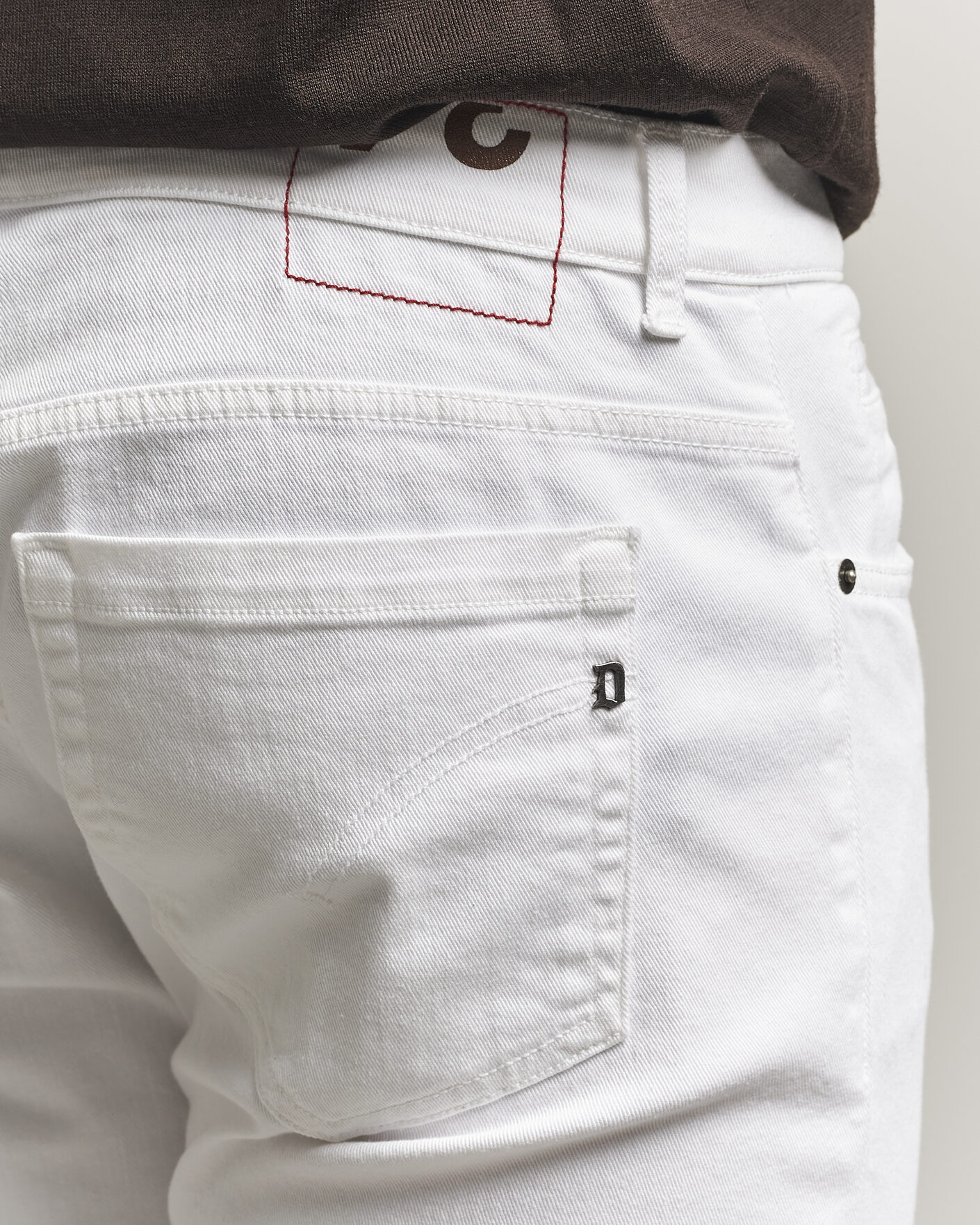 Men | Trousers | Dondup | George Bullstretch 5-Pocket Pants White