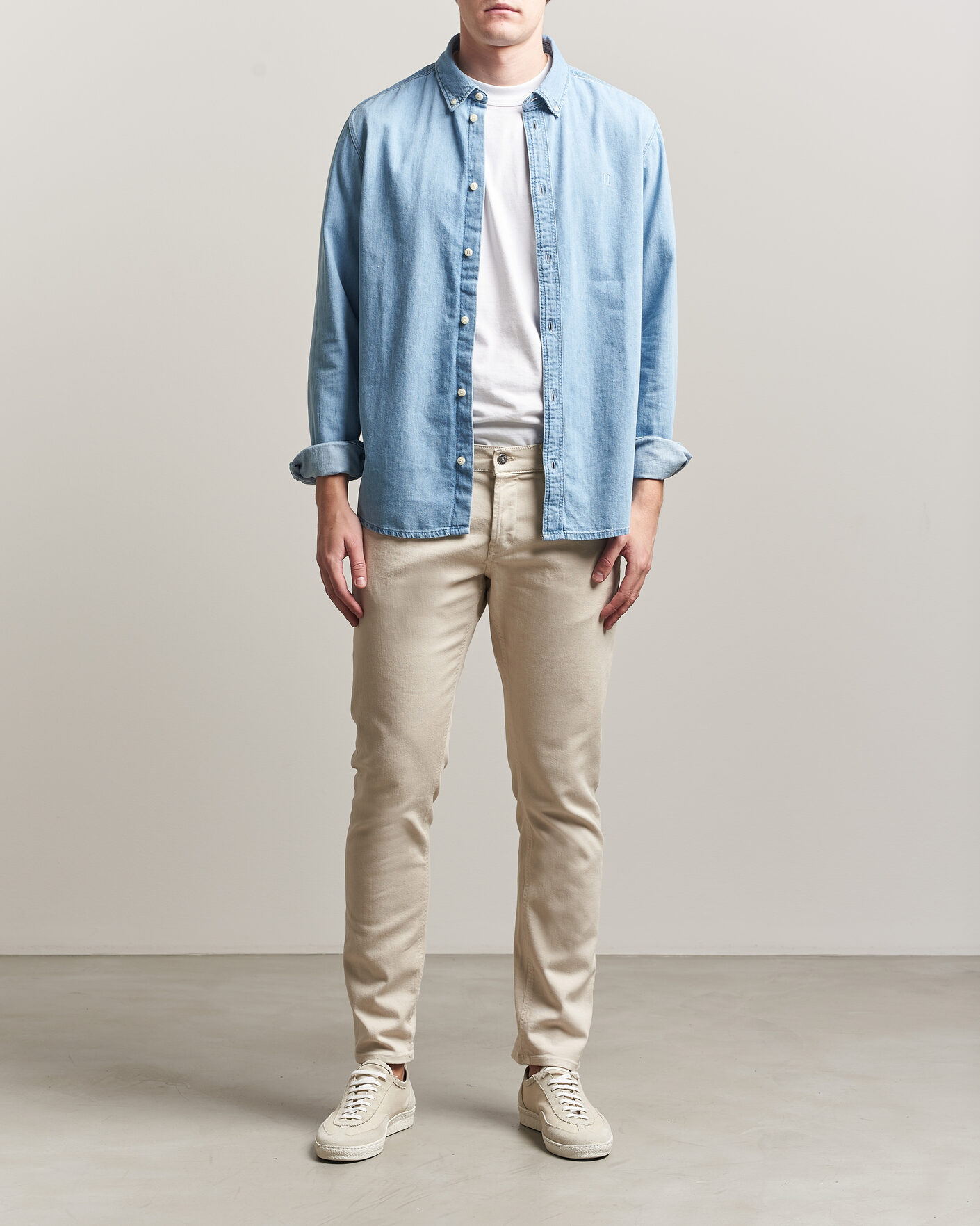 Men | Trousers | Dondup | George Bullstretch 5-Pocket Pants Beige