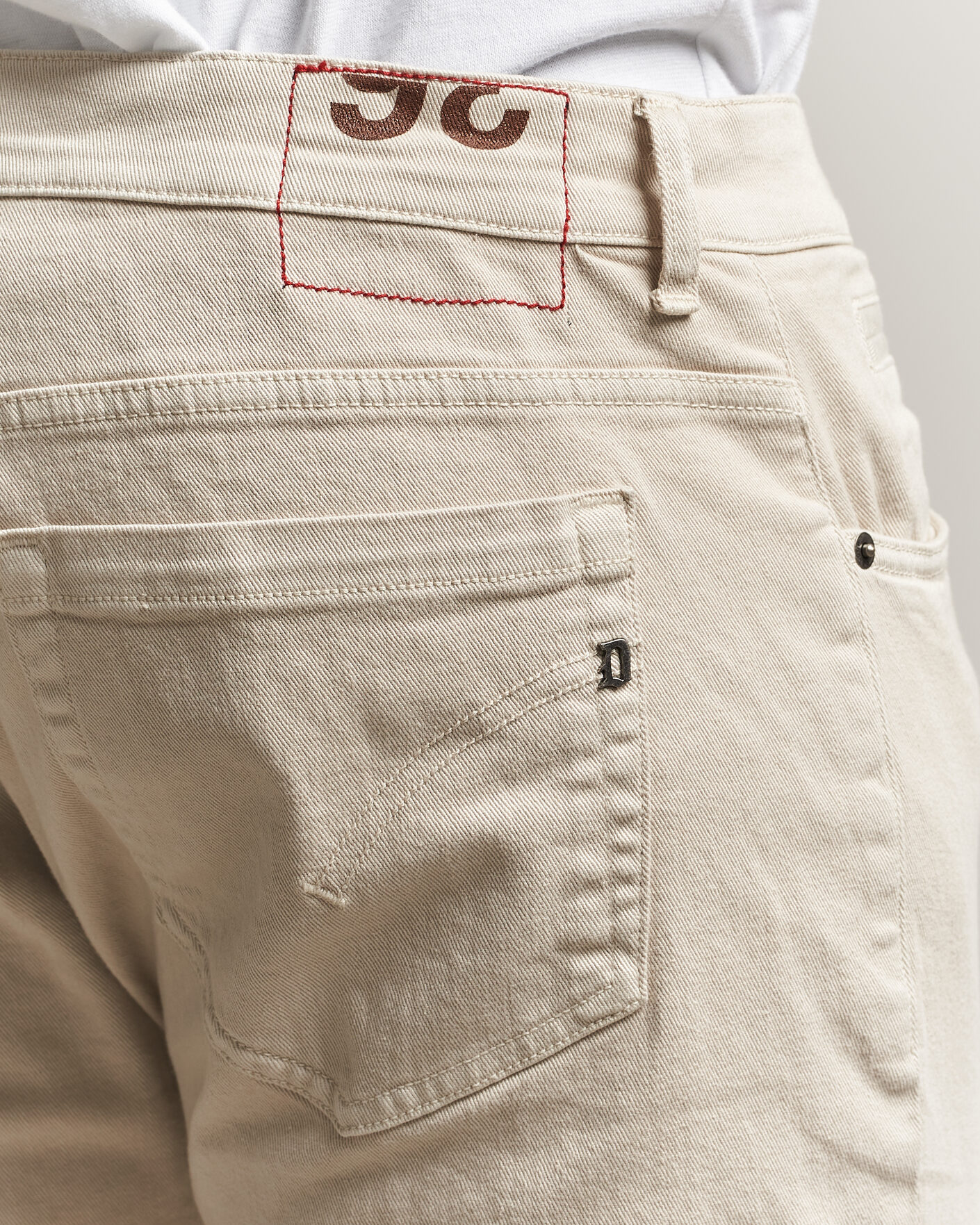 Men | Trousers | Dondup | George Bullstretch 5-Pocket Pants Beige