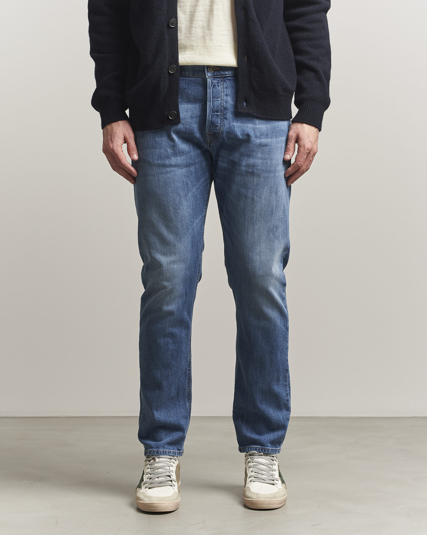 Men | Trousers | Dondup | Icon Regular Fit Jeans Medium Blue