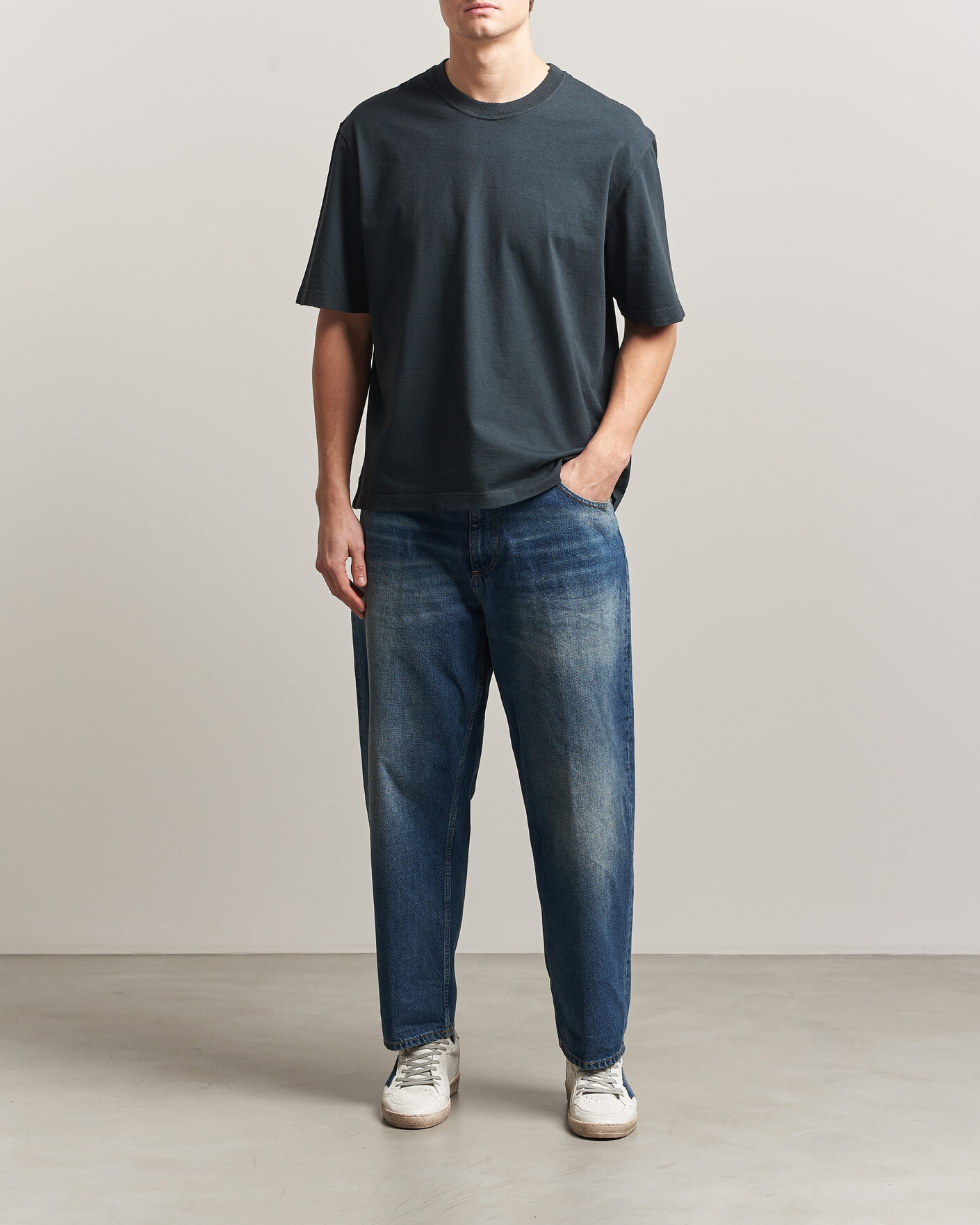 Men | Shirts | Dondup | Anthony Loose Fit Jeans Medium Blue