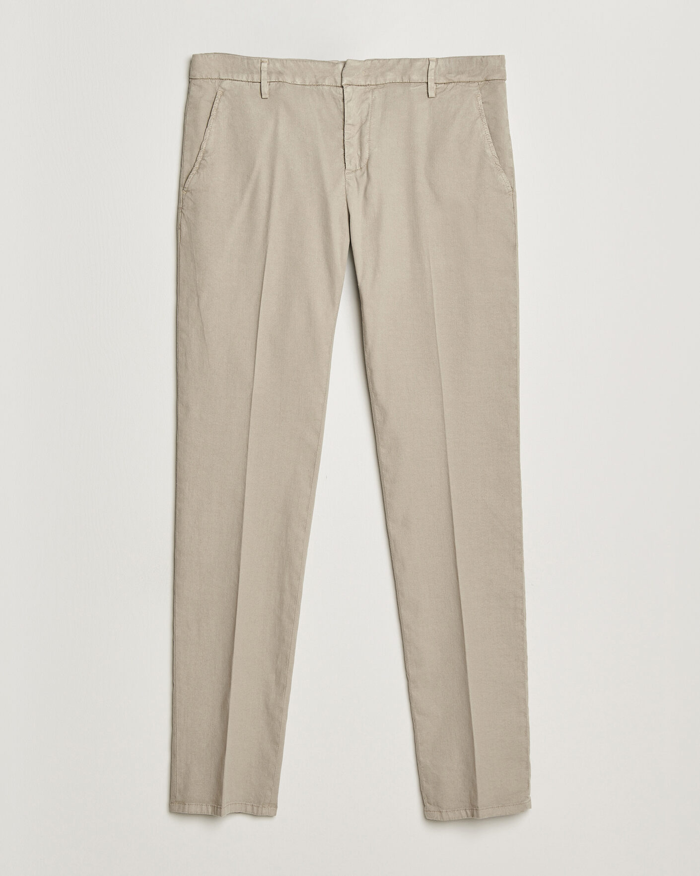Men | Trousers | Dondup | Spiritisimo Linen Stretch Chinos Beige