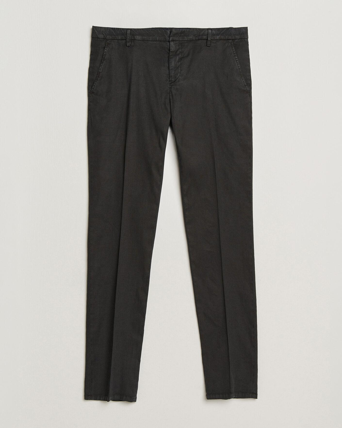 Men | Trousers | Dondup | Spiritisimo Linen Stretch Chinos Black