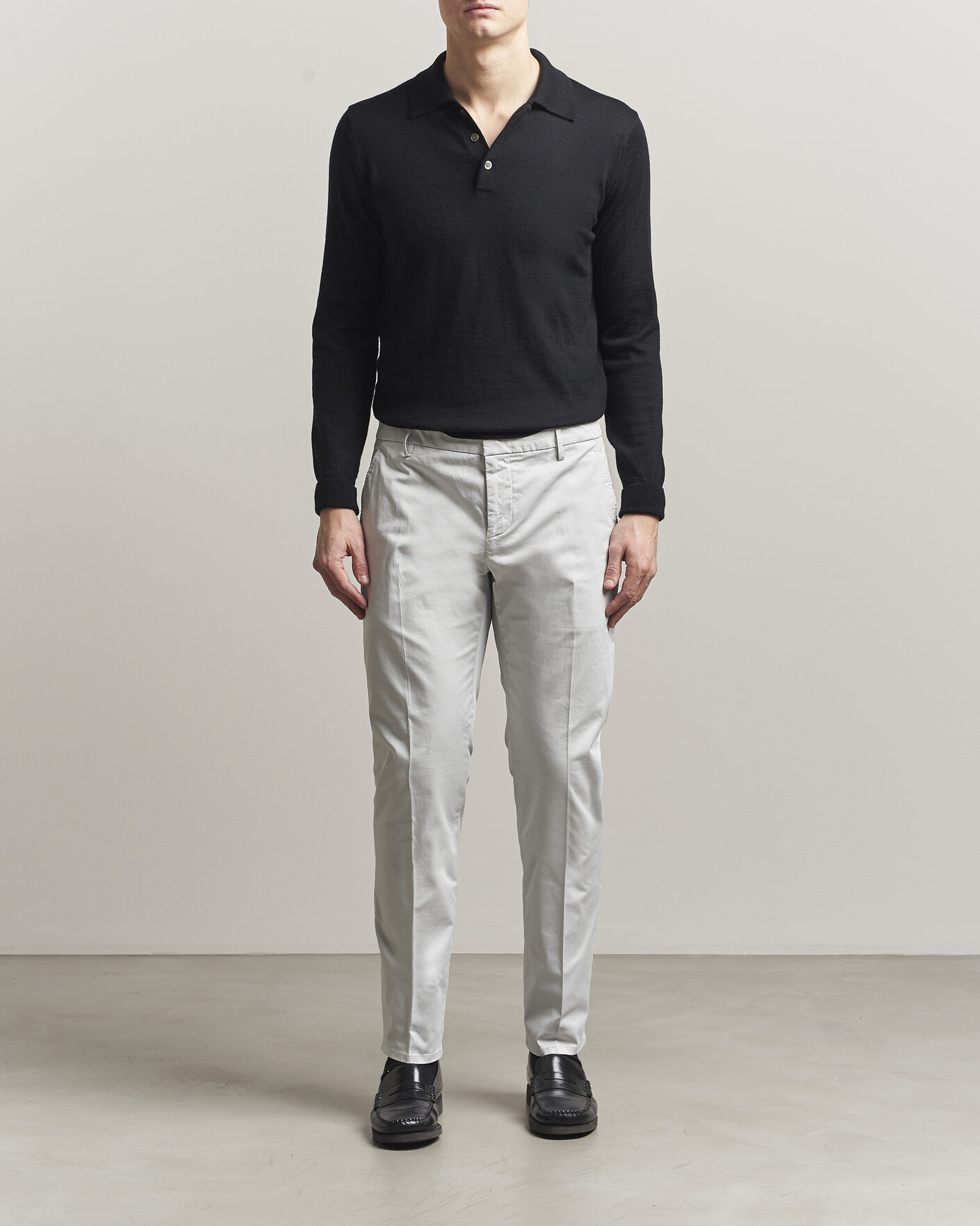 Men | Trousers | Dondup | Spiritisimo Cotton Chinos Light Grey