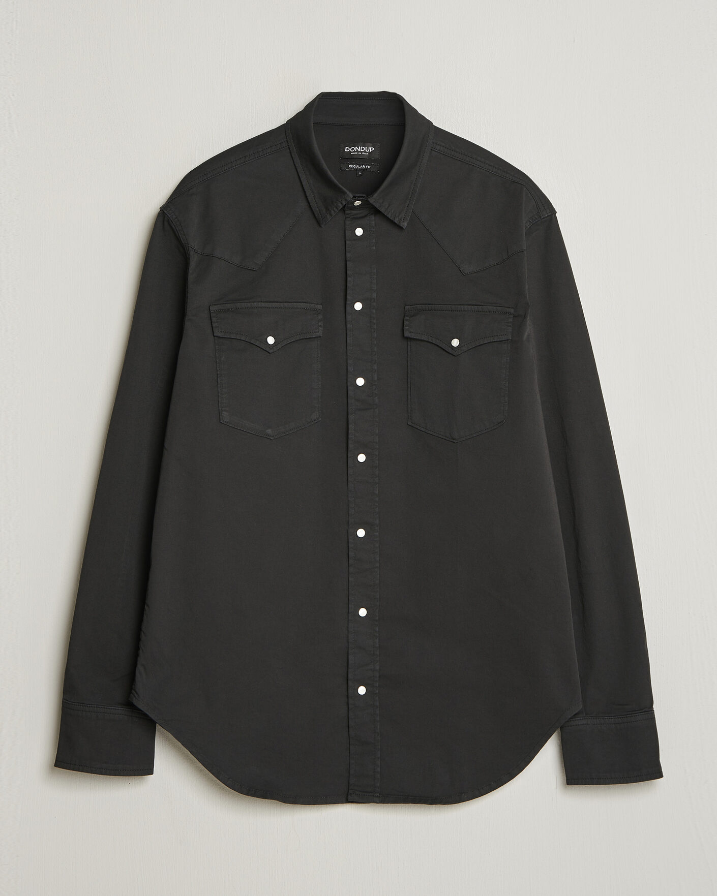 Men | Shirts | Dondup | Regular Fit Shirt Washed Black