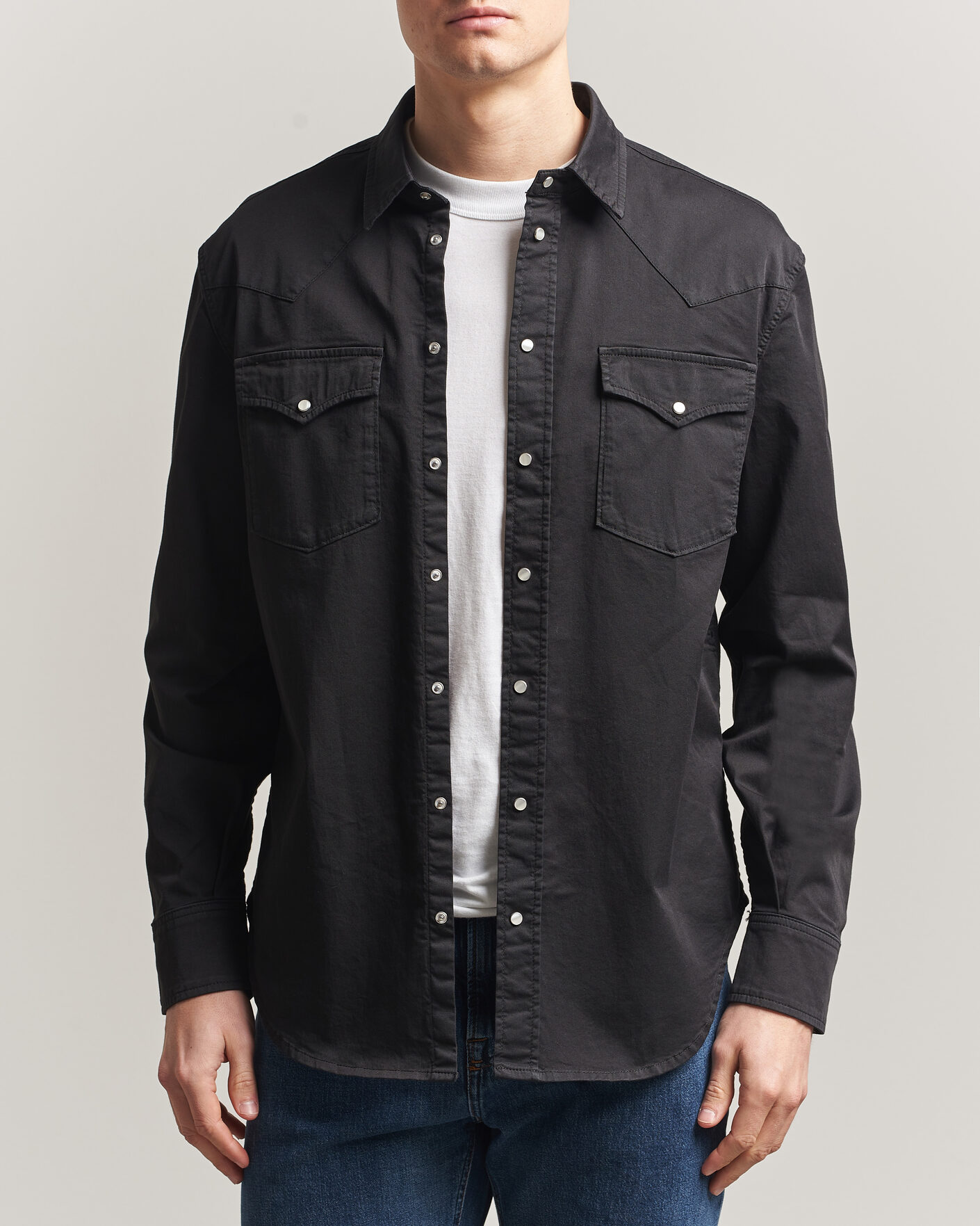 Men | Shirts | Dondup | Regular Fit Shirt Washed Black