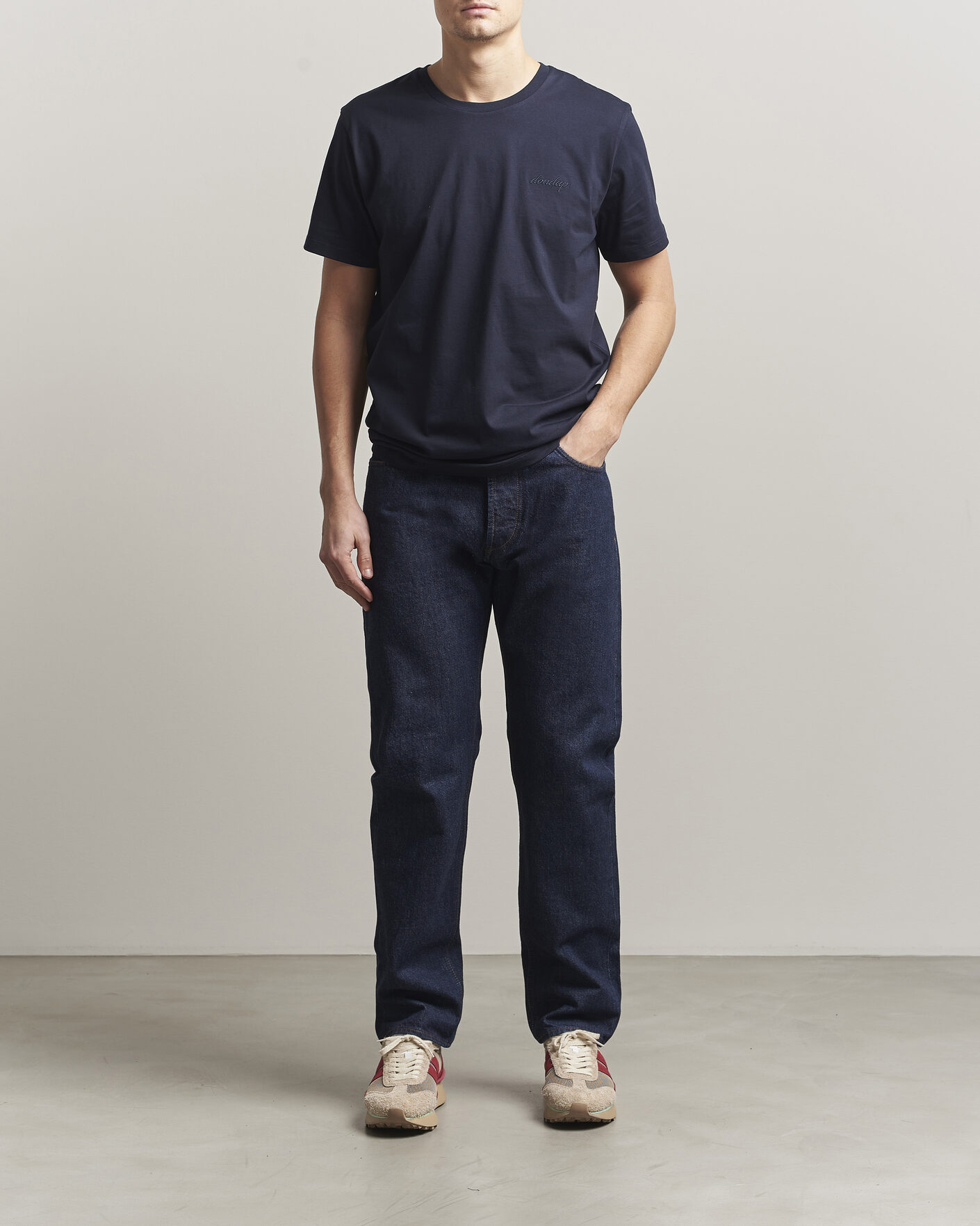 Men | T-Shirts | Dondup | Logo Crew Neck T-Shirt Navy