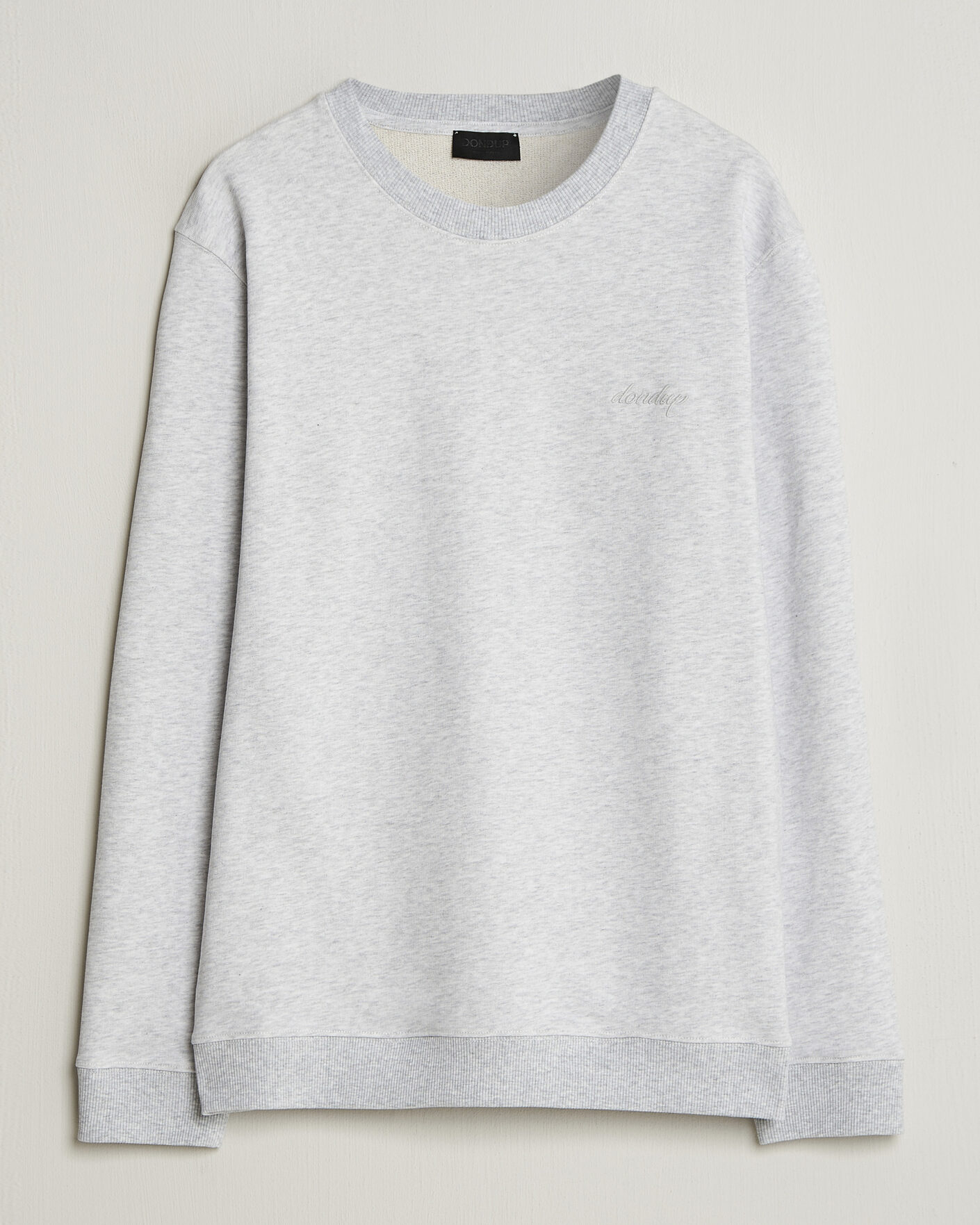 Men | Sweaters & Knitwear | Dondup | Logo Crew Neck Sweatshirt Light Grey Melange