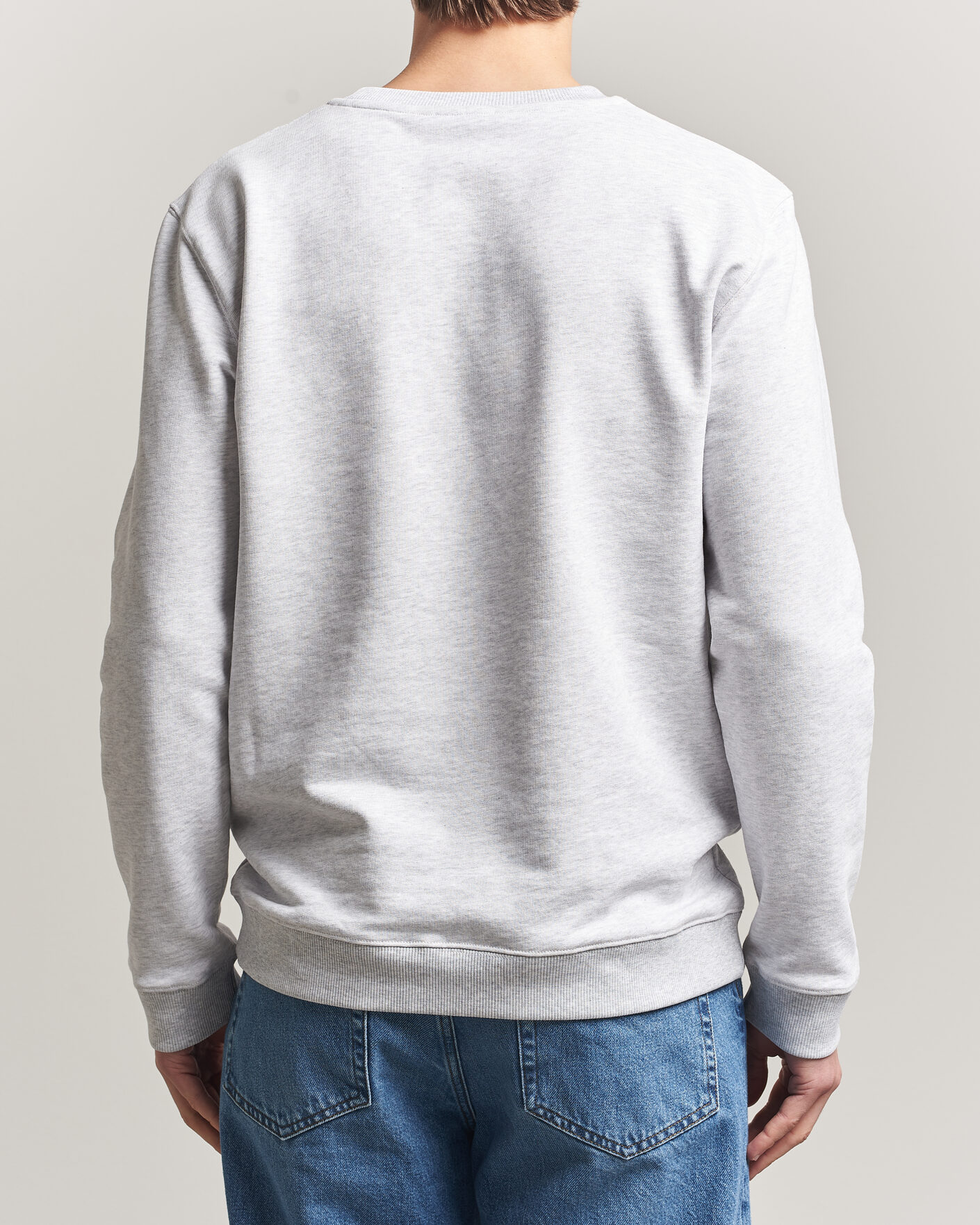 Men | Sweaters & Knitwear | Dondup | Logo Crew Neck Sweatshirt Light Grey Melange