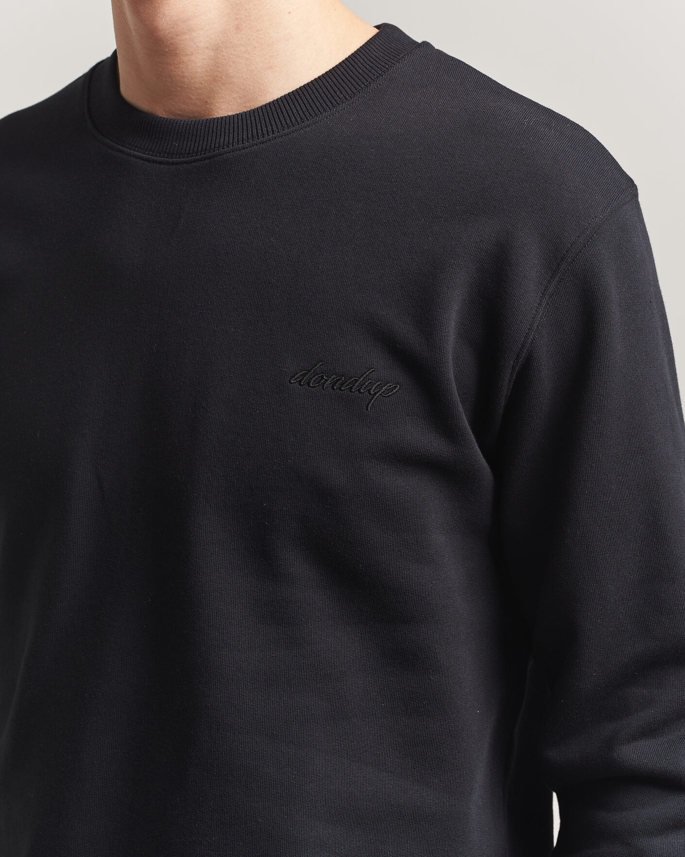 Men | Sweaters & Knitwear | Dondup | Logo Crew Neck Sweatshirt Black