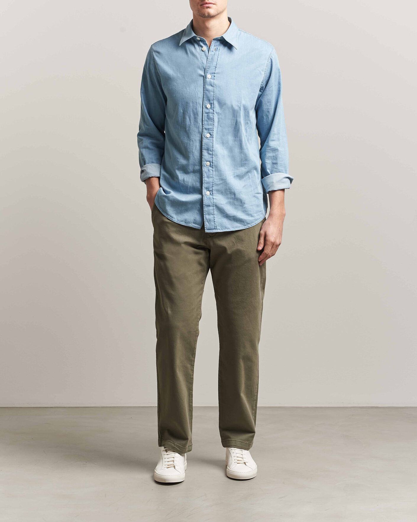 Men | Trousers | NN07 | Aden Regular Fit Chinos Capers Green