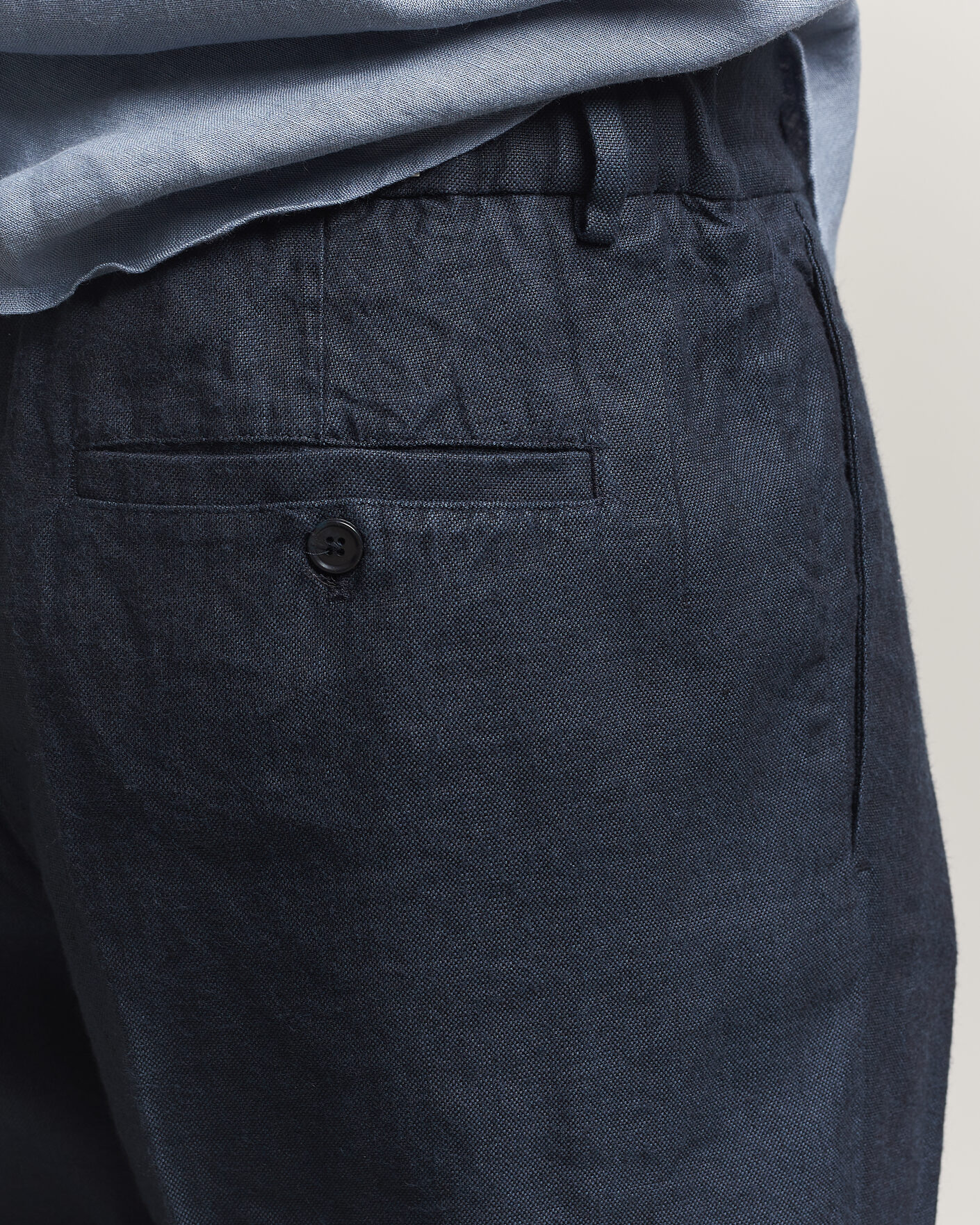 Men | Trousers | NN07 | Kay Linen/Viscose Drawstring Trousers Deep Navy
