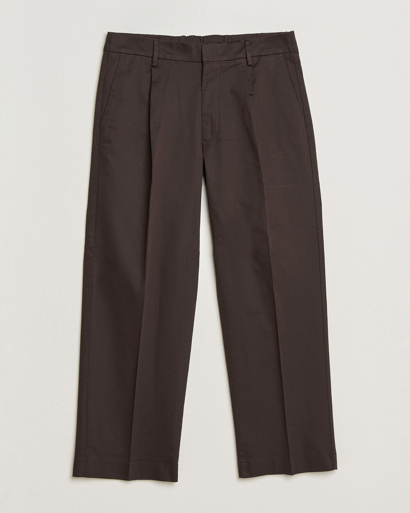 Men | Trousers | NN07 | Kay Cotton Pleated Trousers Deep Truffle