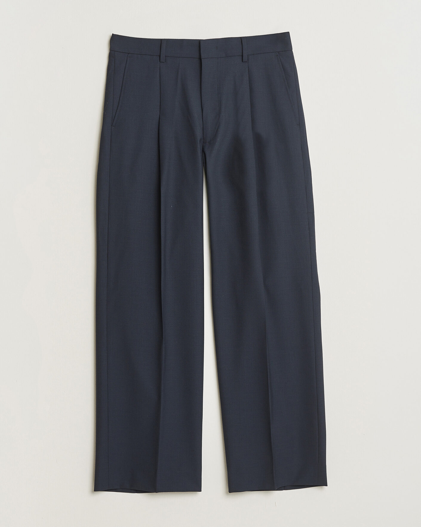 Men | Trousers | NN07 | Kay Summer Wool Drawstring Trousers Deep Navy