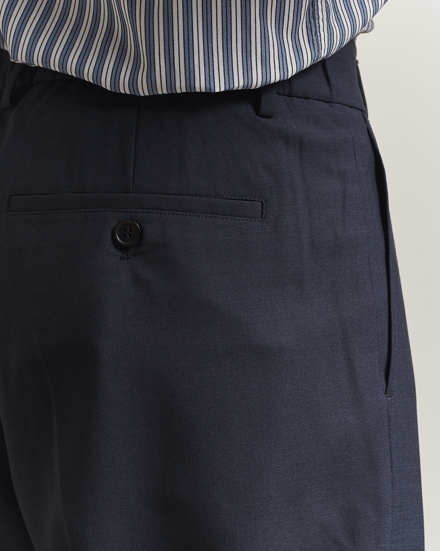 Men | Trousers | NN07 | Kay Summer Wool Drawstring Trousers Deep Navy