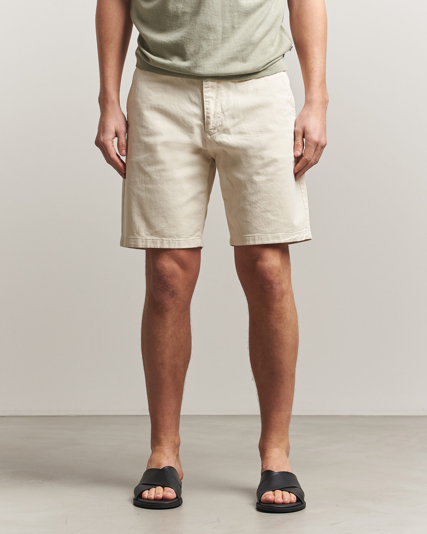 RRL Officers Flat Shorts New Military Khaki at CareOfCarl.com