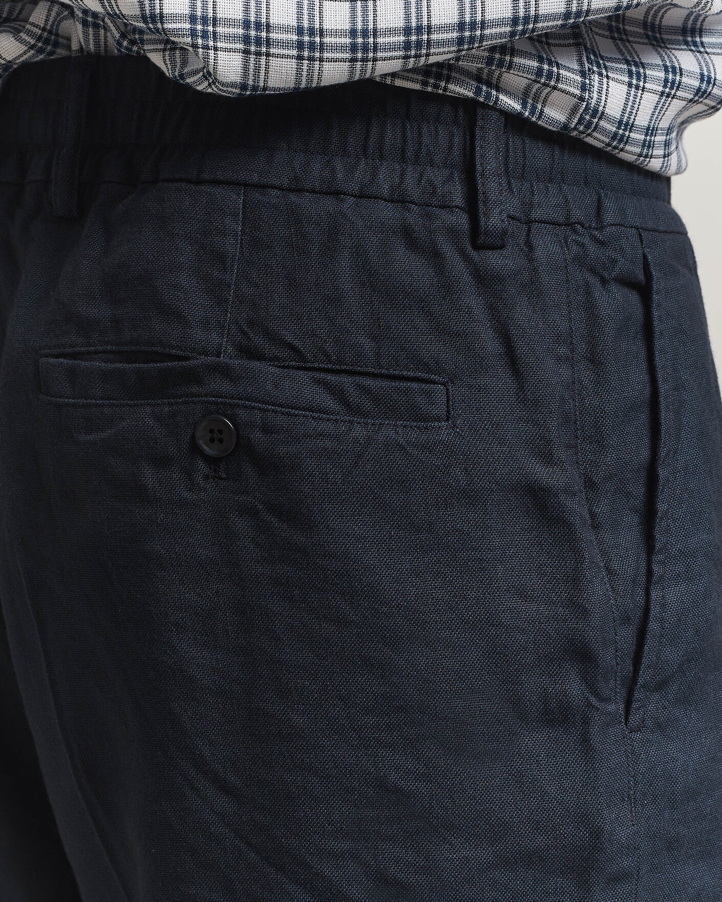 Men | Shorts | NN07 | Billie Linen/Viscose Drawstring Shorts Deep Navy