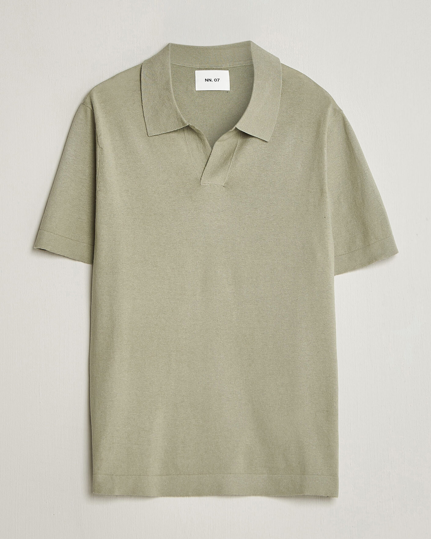 Men | Polo Shirts | NN07 | Ryan Cotton/Linen Polo Sage Green