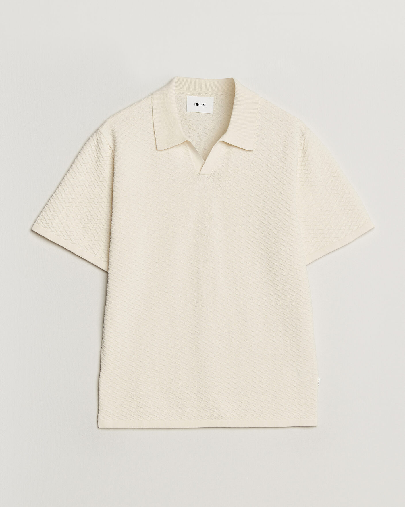 Men | Polo Shirts | NN07 | Paul Structured Knitted Polo Ivory