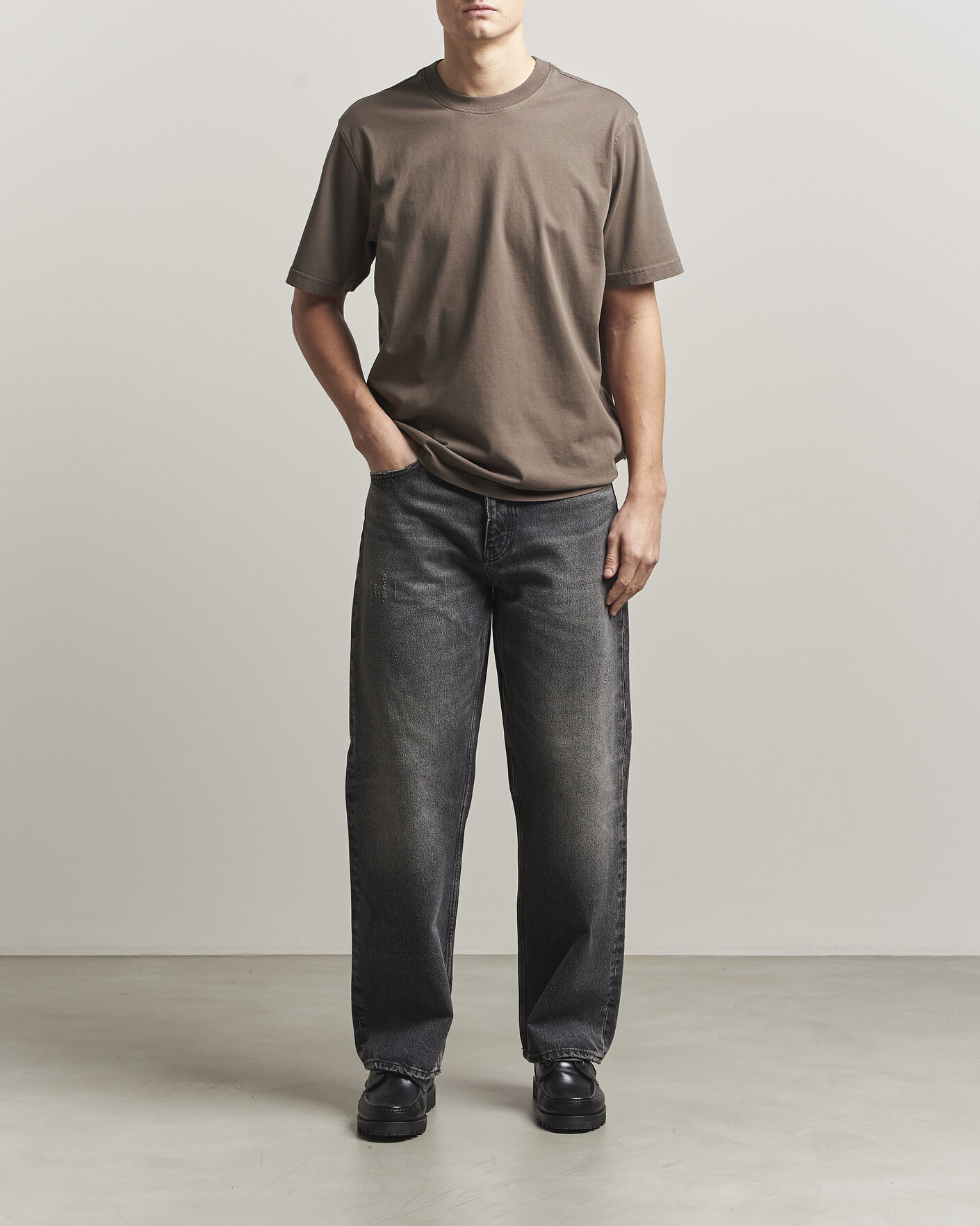 Men | T-Shirts | NN07 | Adam Pima Crew Neck T-Shirt Mable Husk