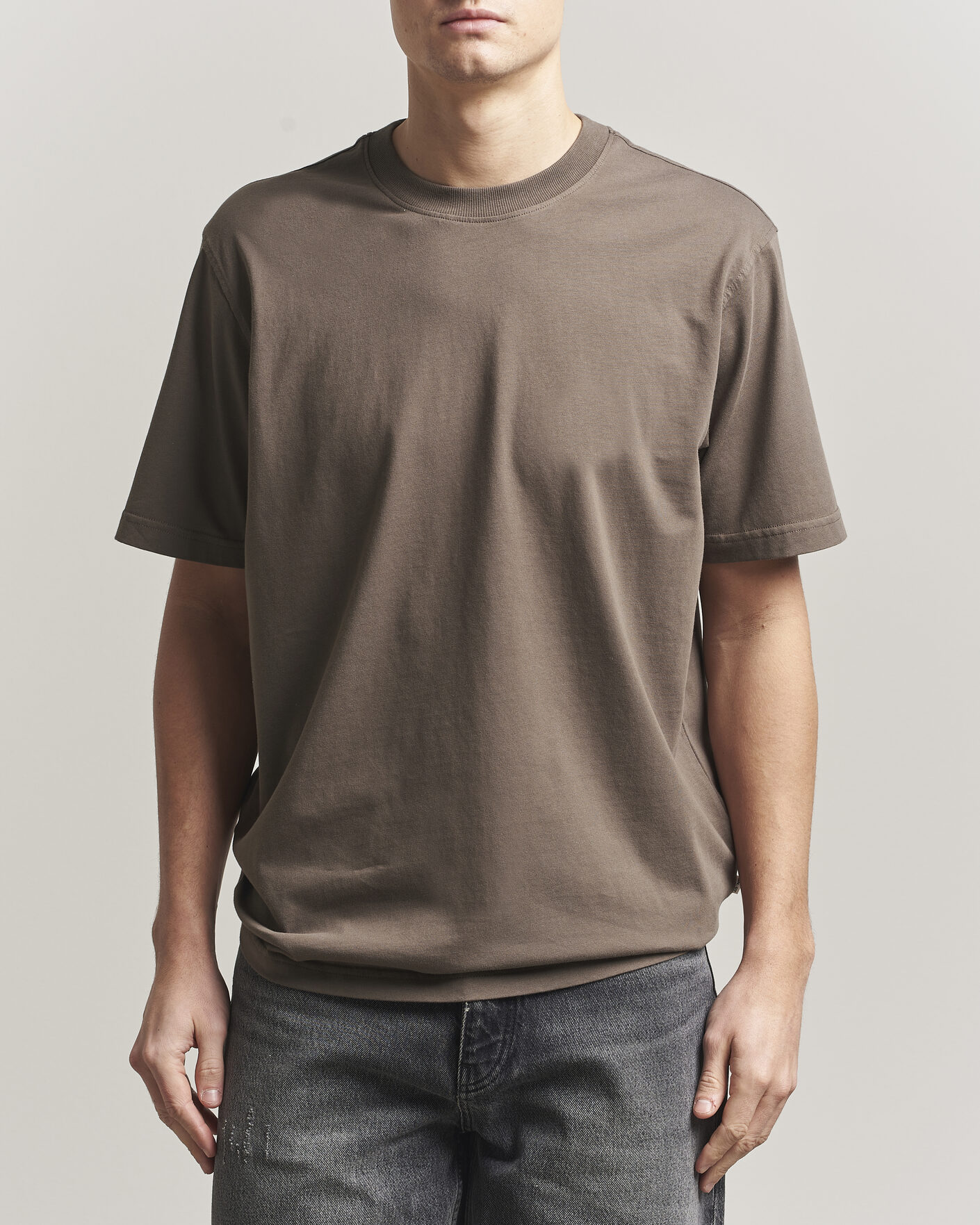 Men | T-Shirts | NN07 | Adam Pima Crew Neck T-Shirt Mable Husk