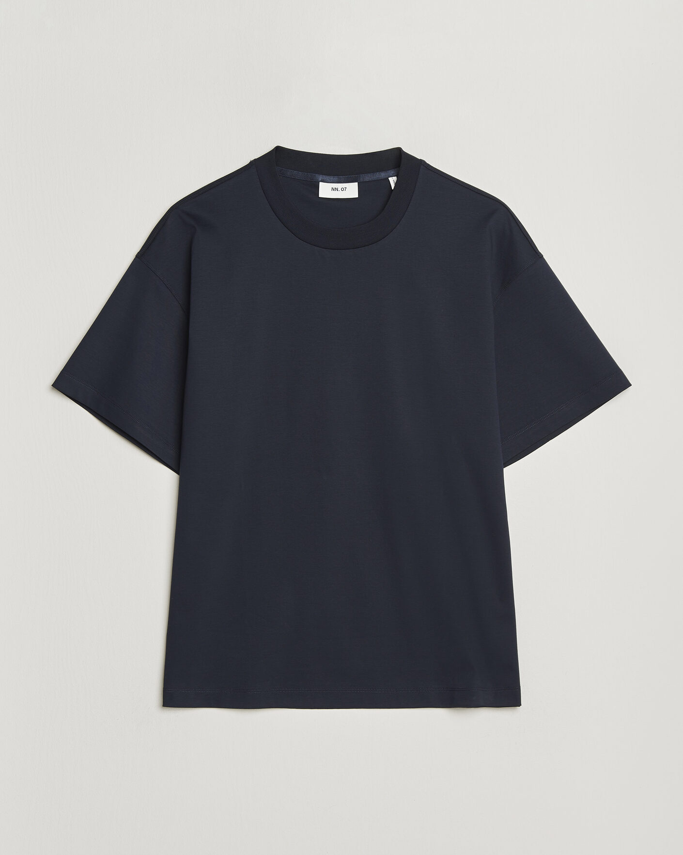 Men | T-Shirts | NN07 | Lionel Mercerized Crew Neck T-Shirt Navy Blue