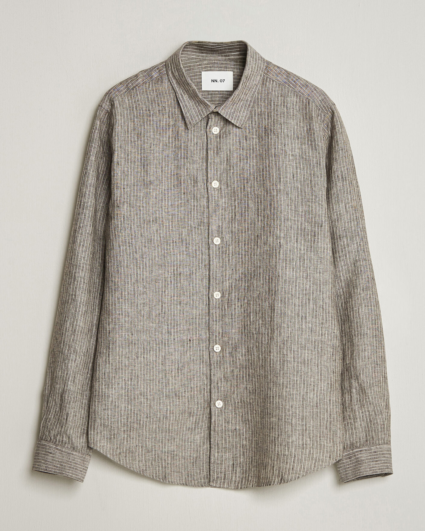 Men | Shirts | NN07 | Enzo Linen Shirt Clay Stripe
