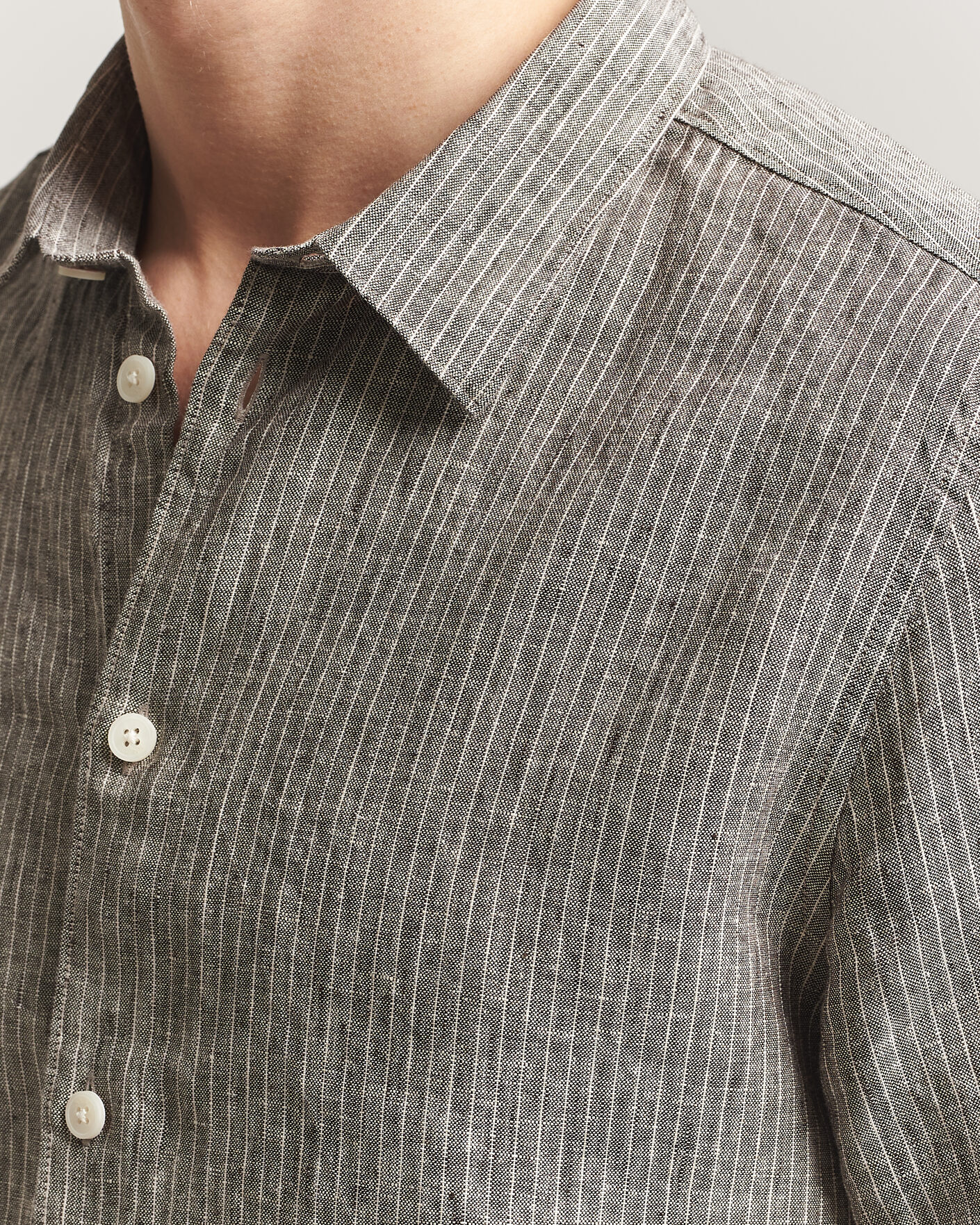 Men | Shirts | NN07 | Enzo Linen Shirt Clay Stripe