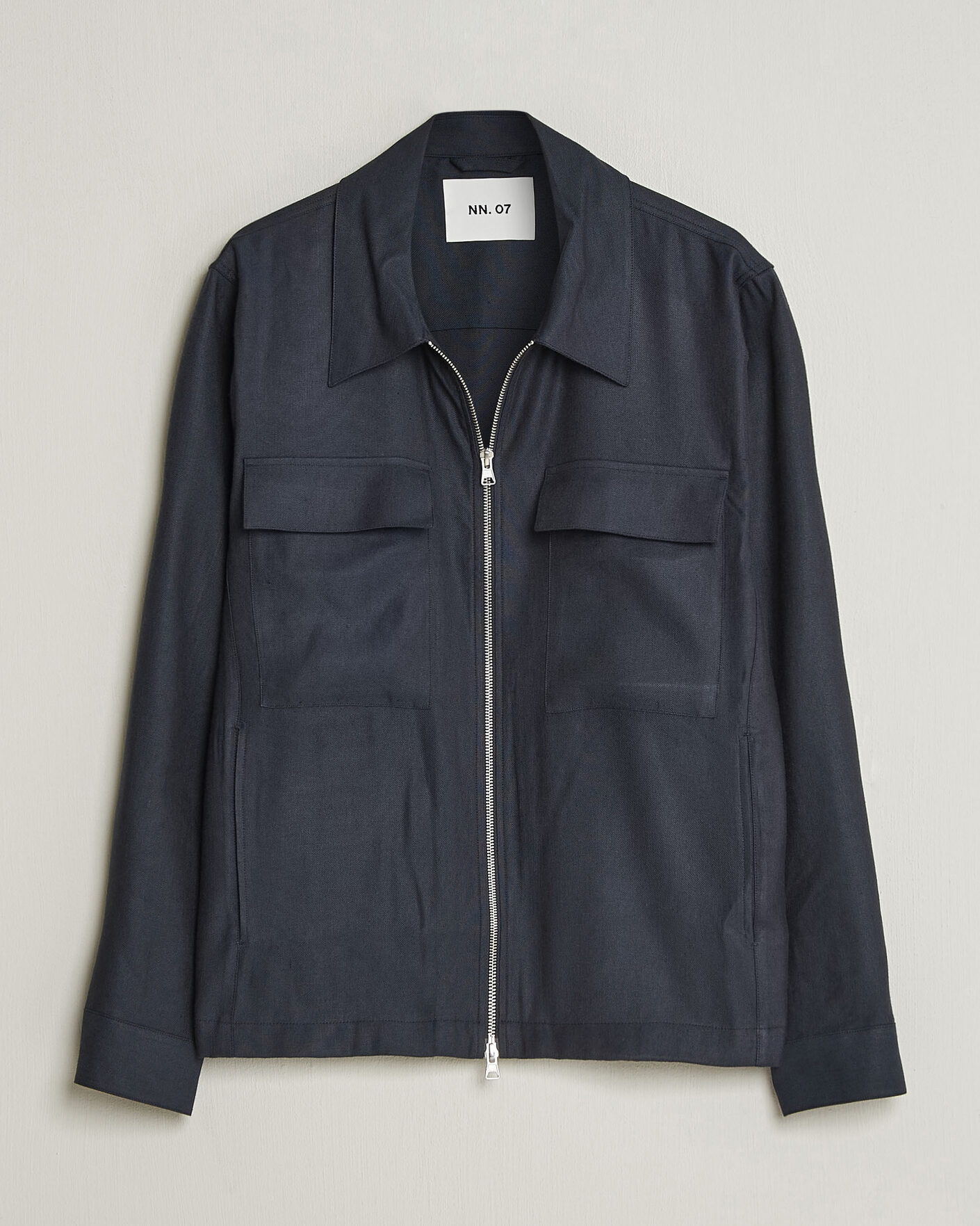 Men | Shirts | NN07 | Alban Linen/Viscose Overshirt Deep Navy
