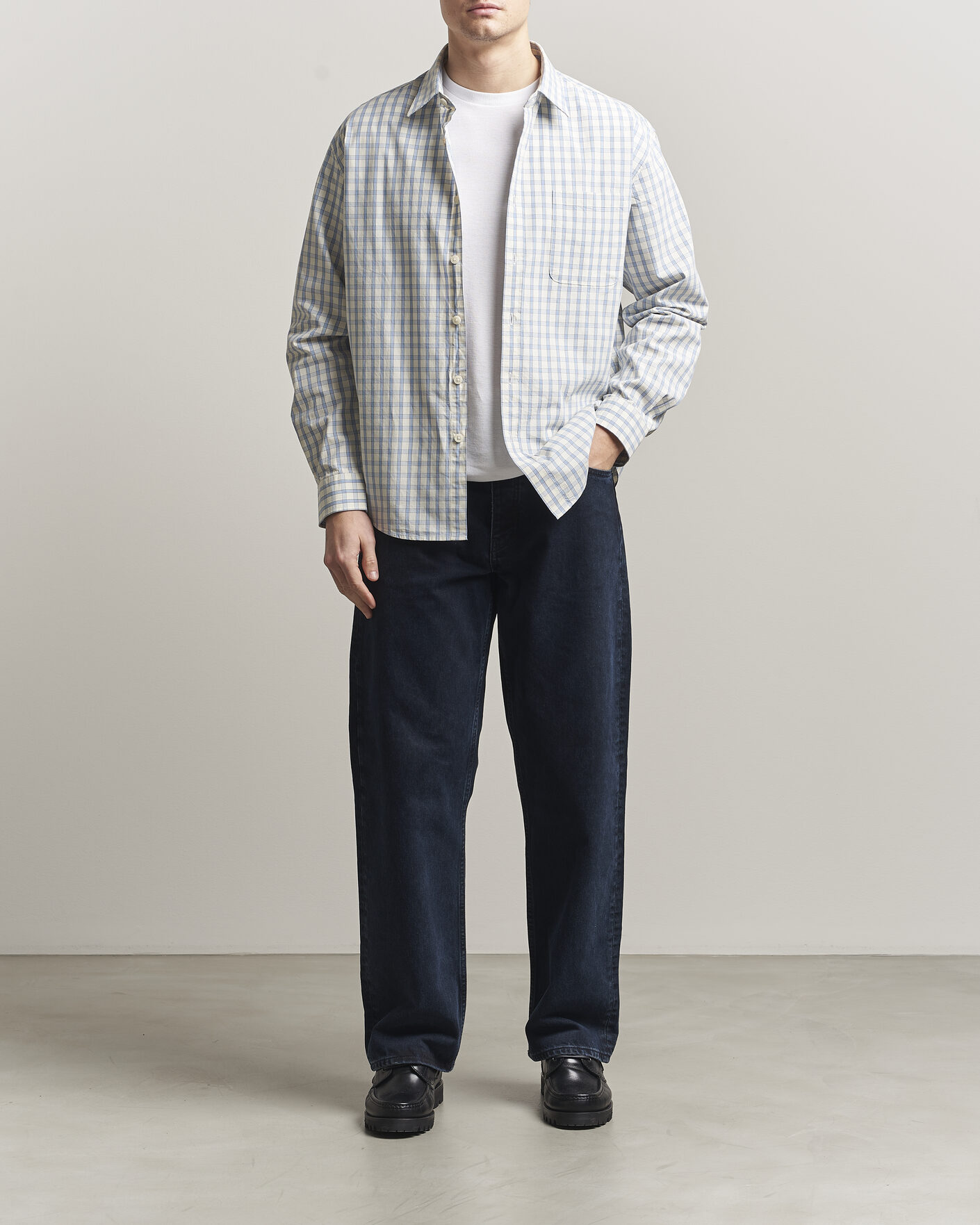 Men | Shirts | NN07 | Deon Brushed Cotton Shirt Ecru Check