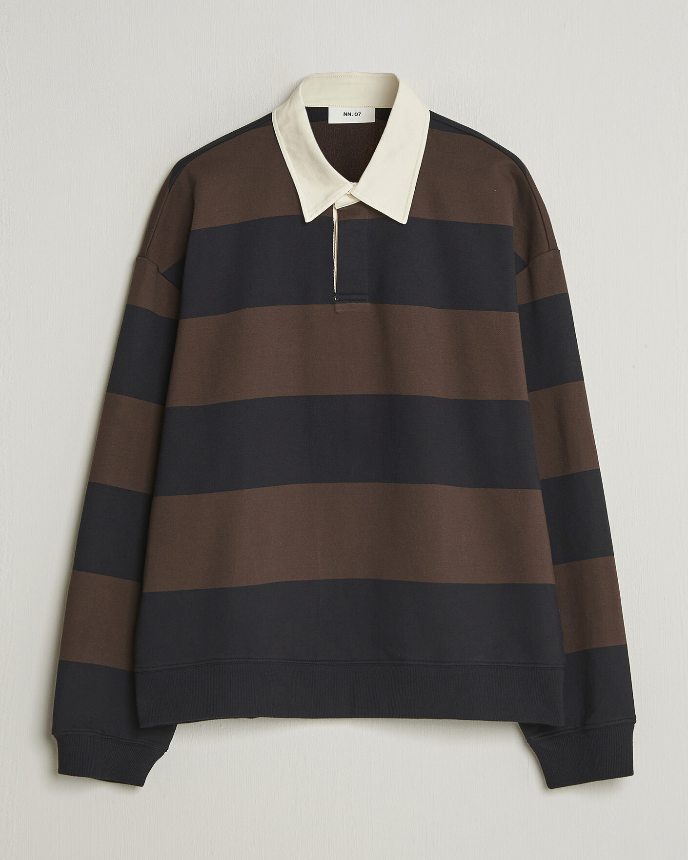 Men | Sweaters & Knitwear | NN07 | David Rugby Sweater Brown Stripe