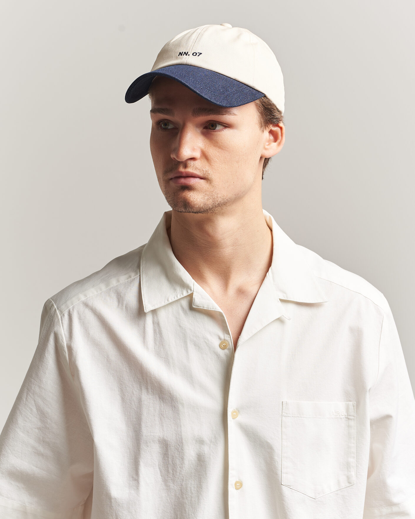 Men | Hats & Caps | NN07 | Logo Cap Raw Indigo