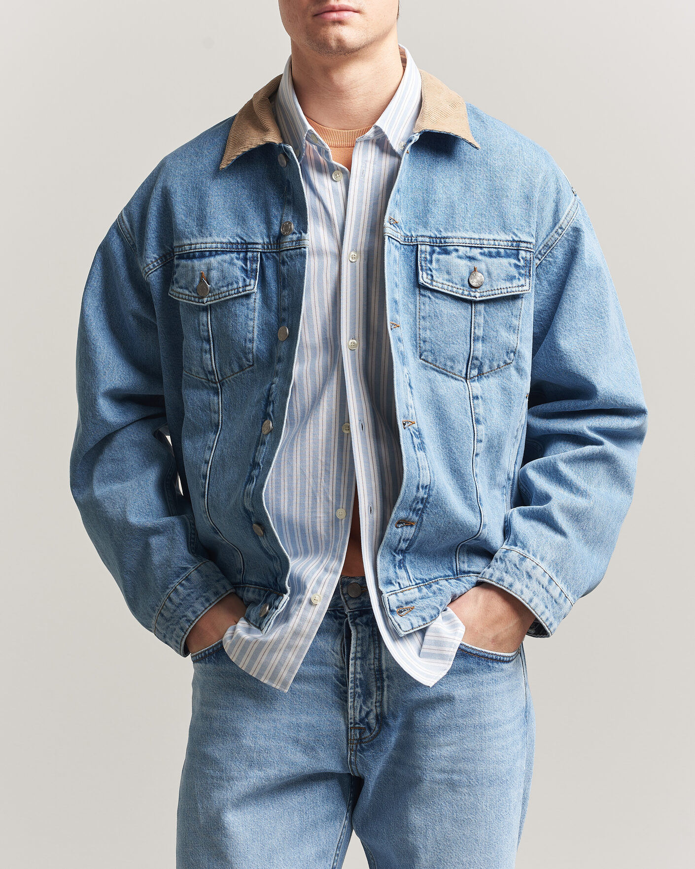 【Vintage】DENIM COAT / JACKET NN07 Roy Denim Jacket Vintage Blue at CareOfCarl.com