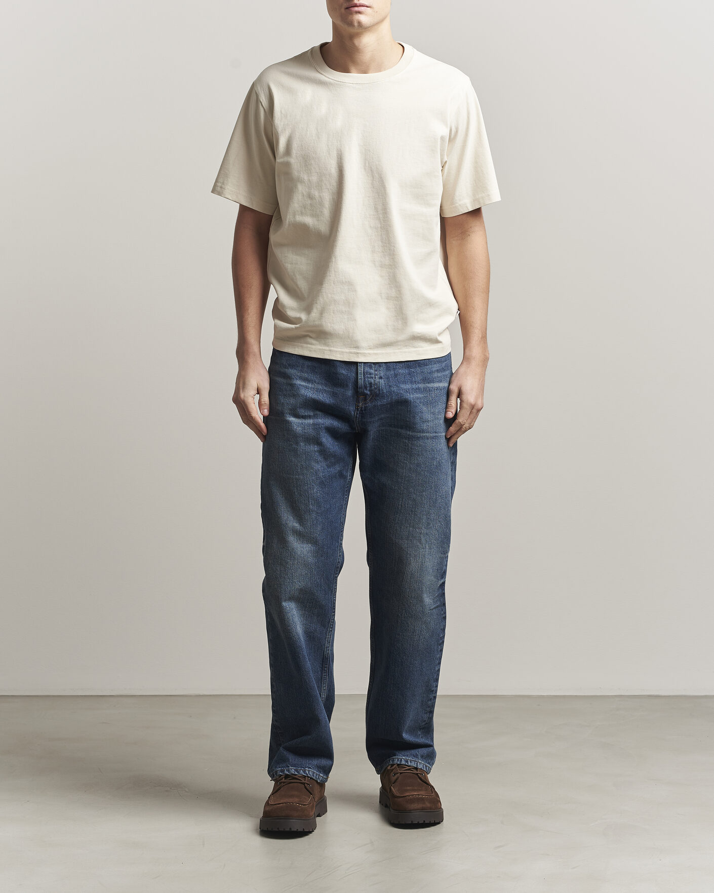 Men | T-Shirts | NN07 | Jett Washed Crew Neck T-Shirt Ivory