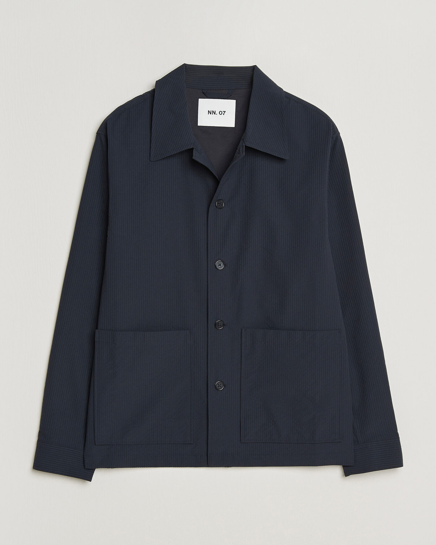 Men | Shirts | NN07 | Blaze Seersucker Overshirt Navy Blue