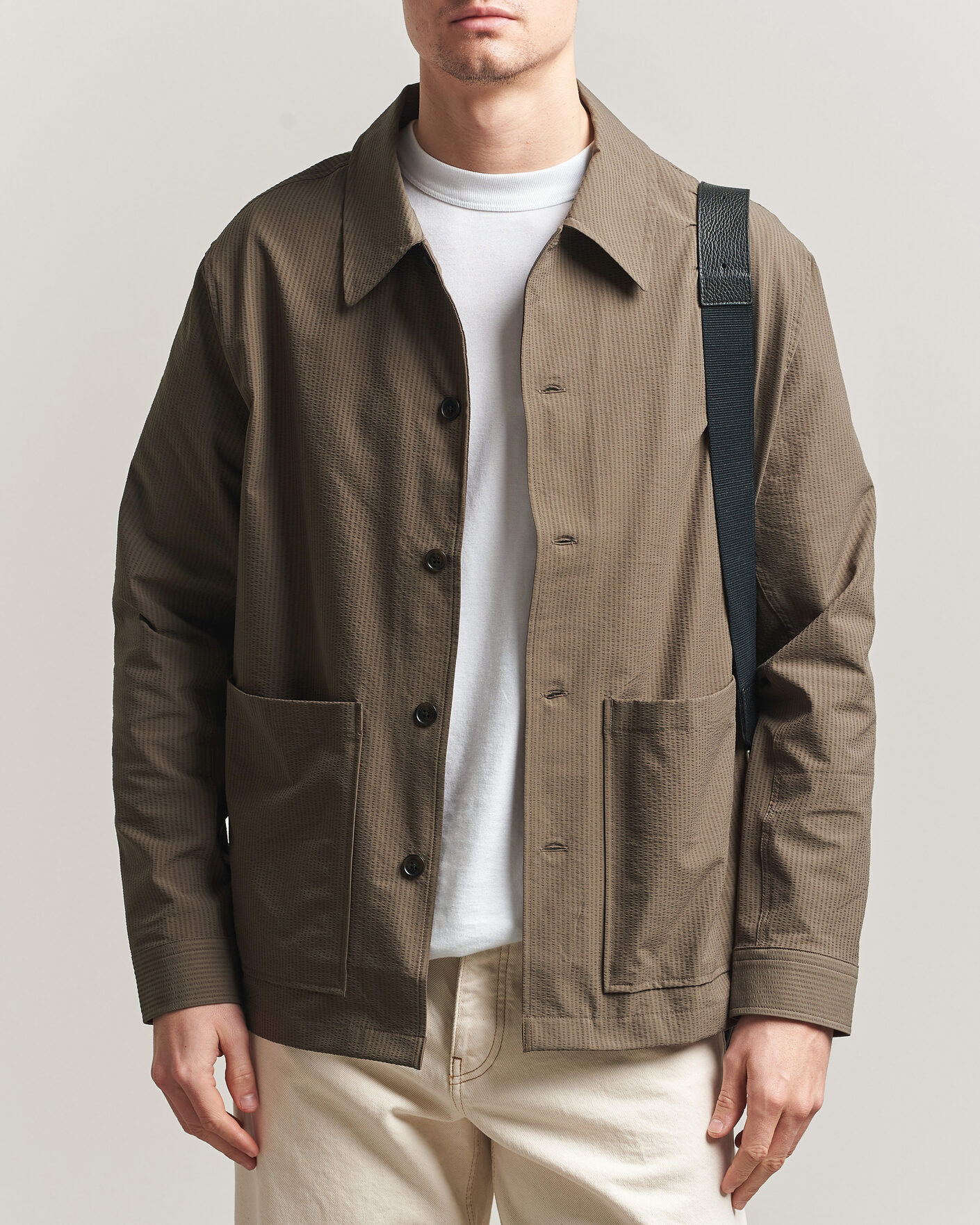 Men | Shirts | NN07 | Blaze Seersucker Overshirt Mable Husk