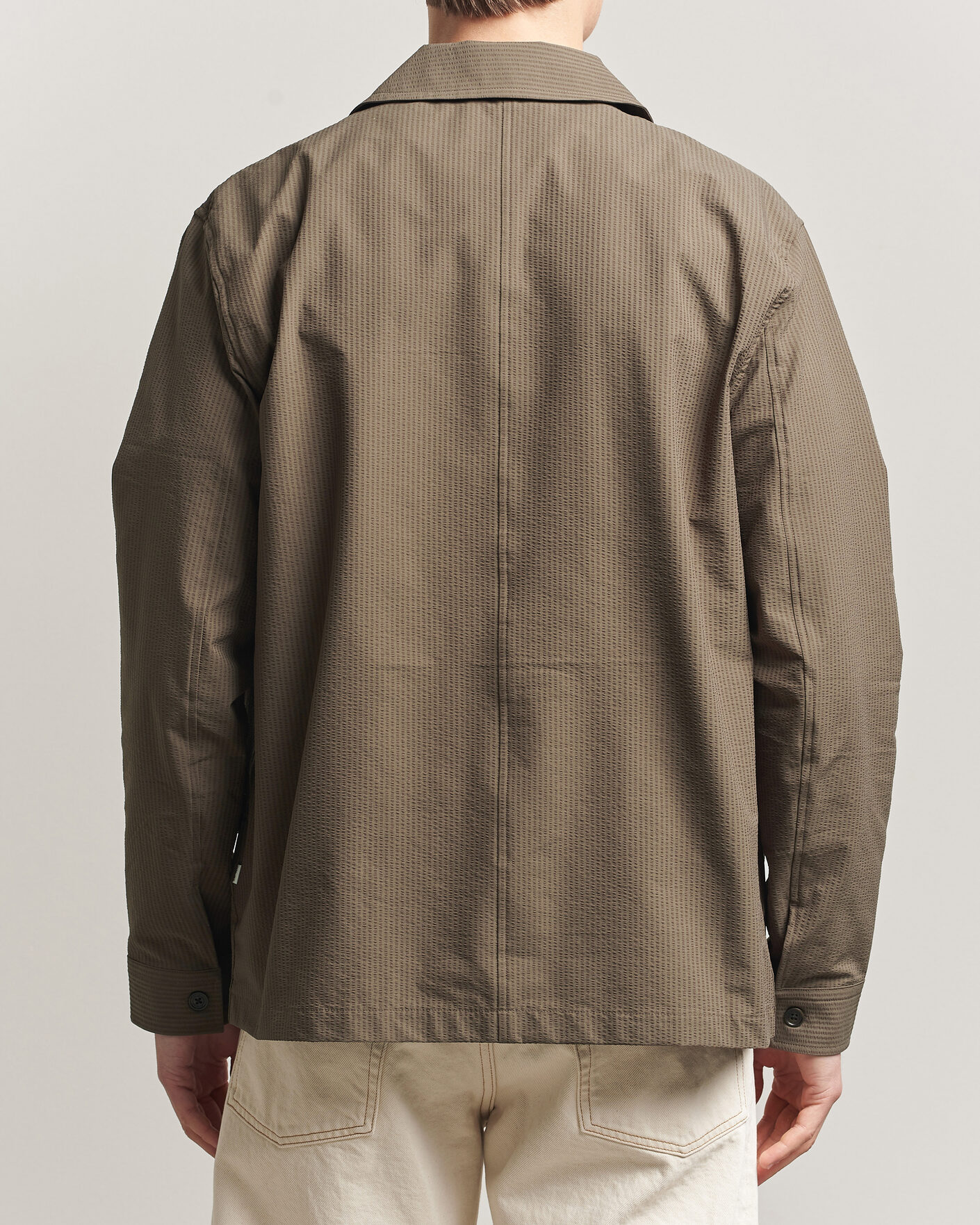 Men | Shirts | NN07 | Blaze Seersucker Overshirt Mable Husk