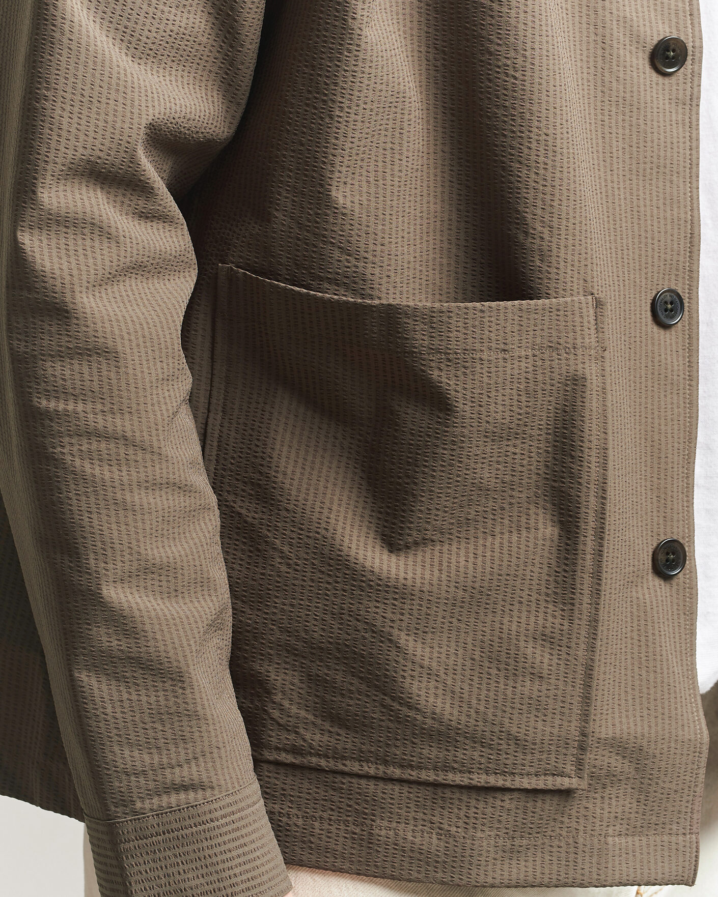 Men | Shirts | NN07 | Blaze Seersucker Overshirt Mable Husk