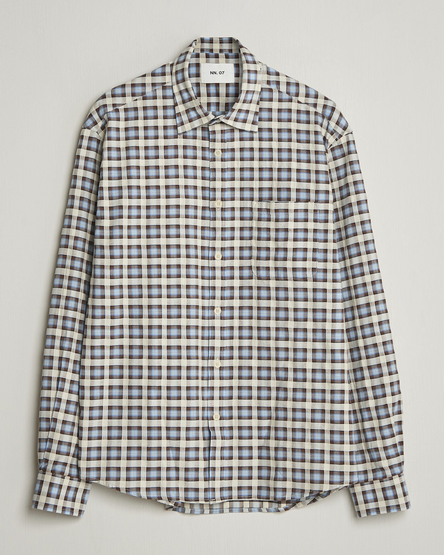 Men | Shirts | NN07 | Deon Checked Shirt Blue