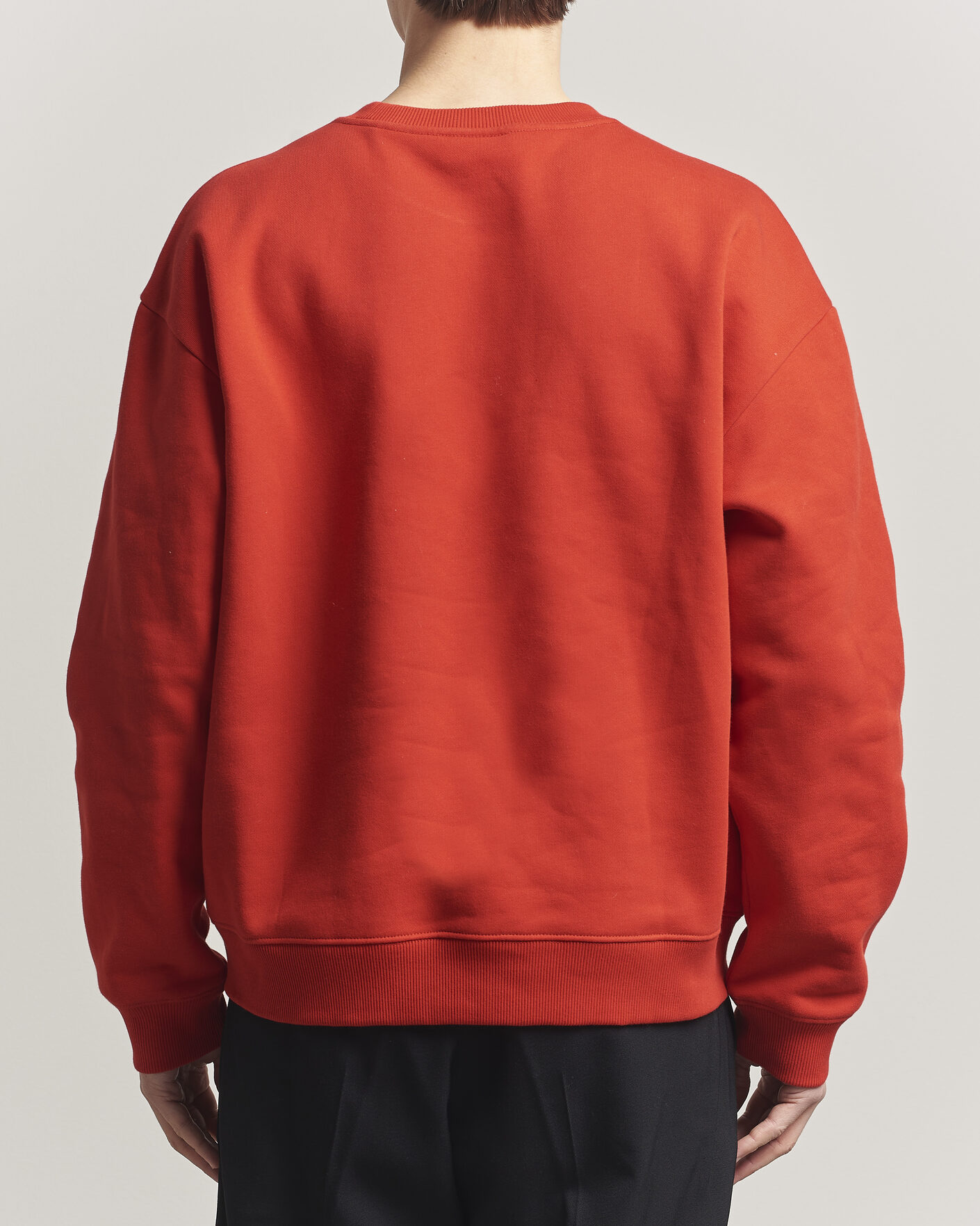 Men | Sweaters & Knitwear | NN07 | David Embroidered Crew Neck Sweatshirt Chili Red