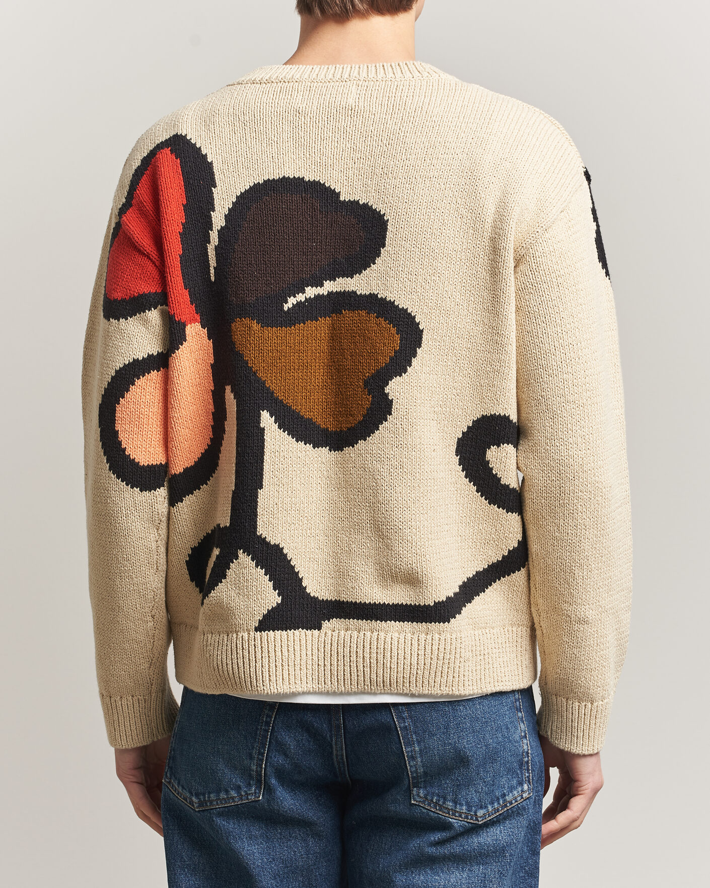 Men | Sweaters & Knitwear | NN07 | Todd Printed Flower Sweater Ecru Multi