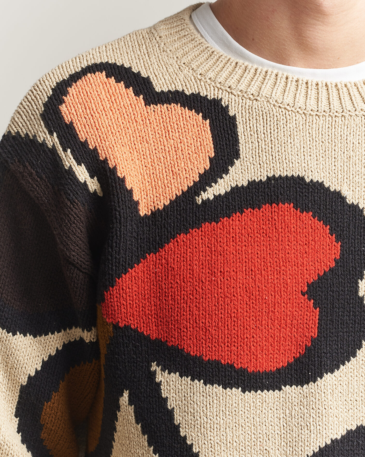 Men | Sweaters & Knitwear | NN07 | Todd Printed Flower Sweater Ecru Multi