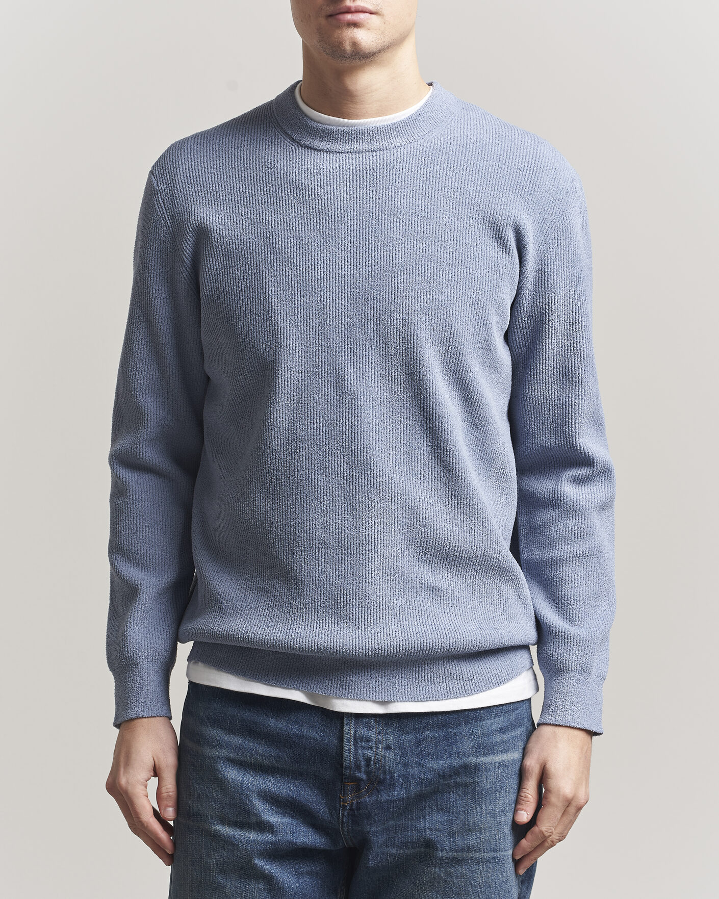Men | Sweaters & Knitwear | NN07 | Danny Knitted Sweater Stone Blue